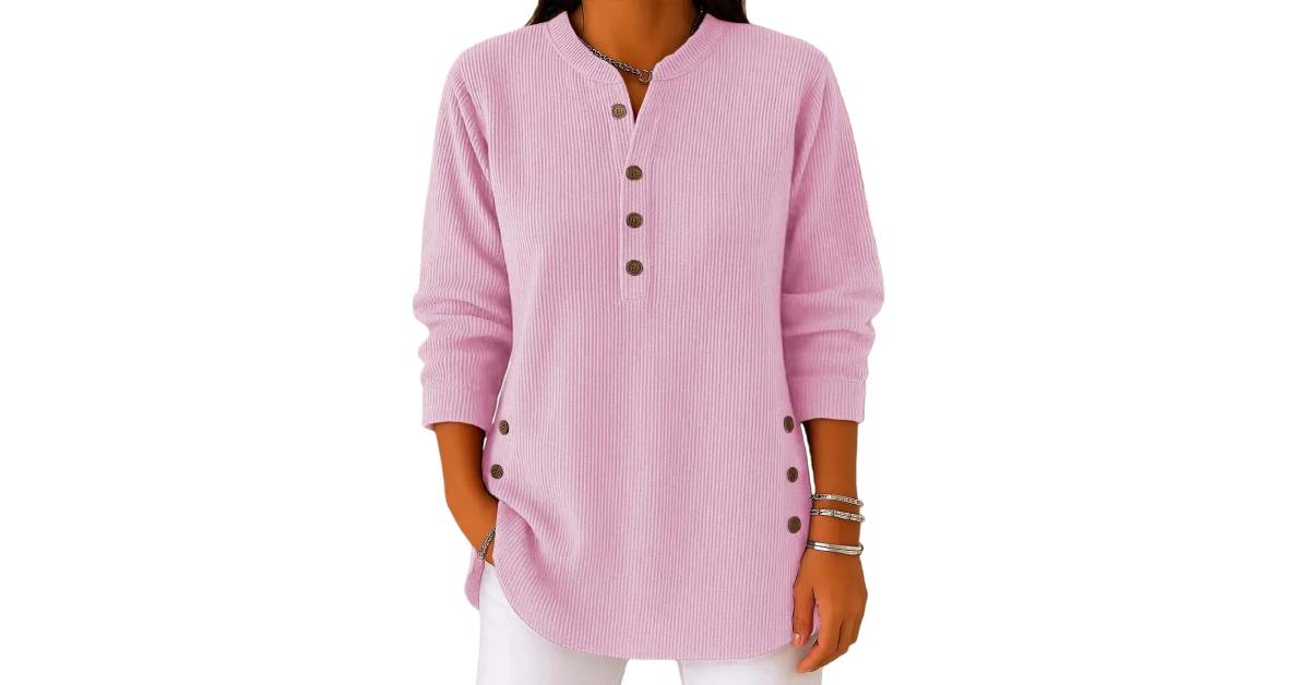 Ribbed Henley Sweater