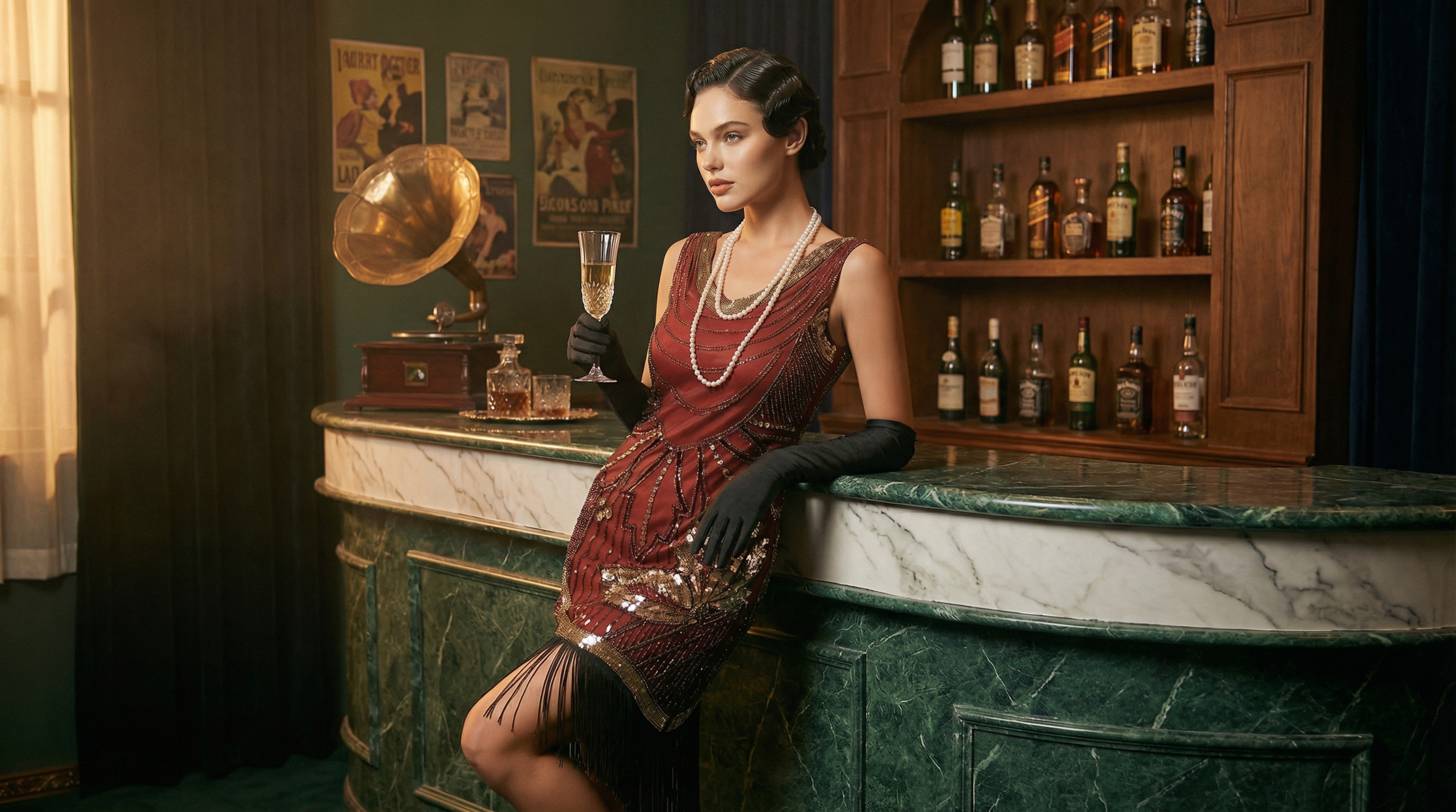 1920S Satin minimalist