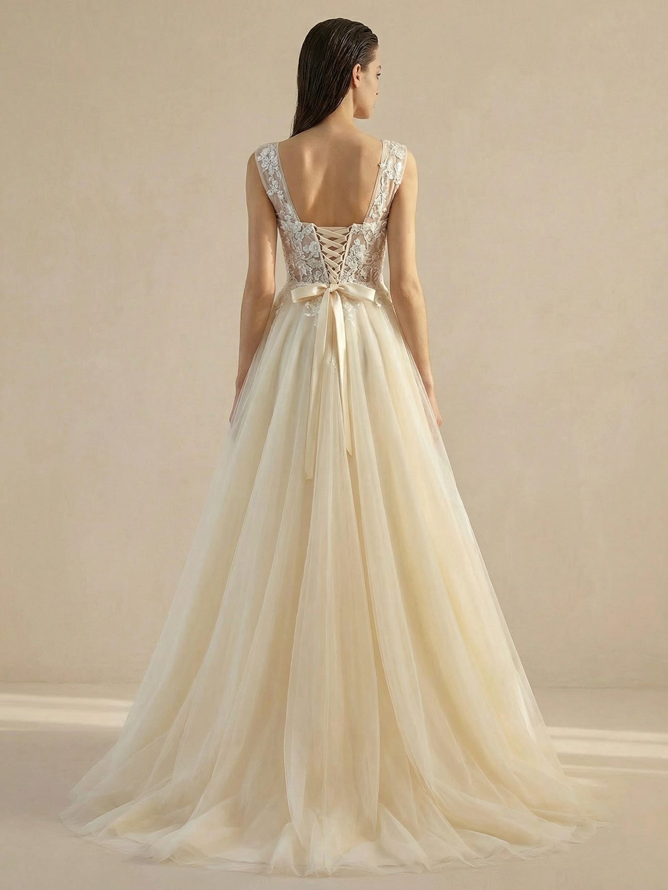 A-line Sweetheart Wedding Dress with 3D Appliqued Beading