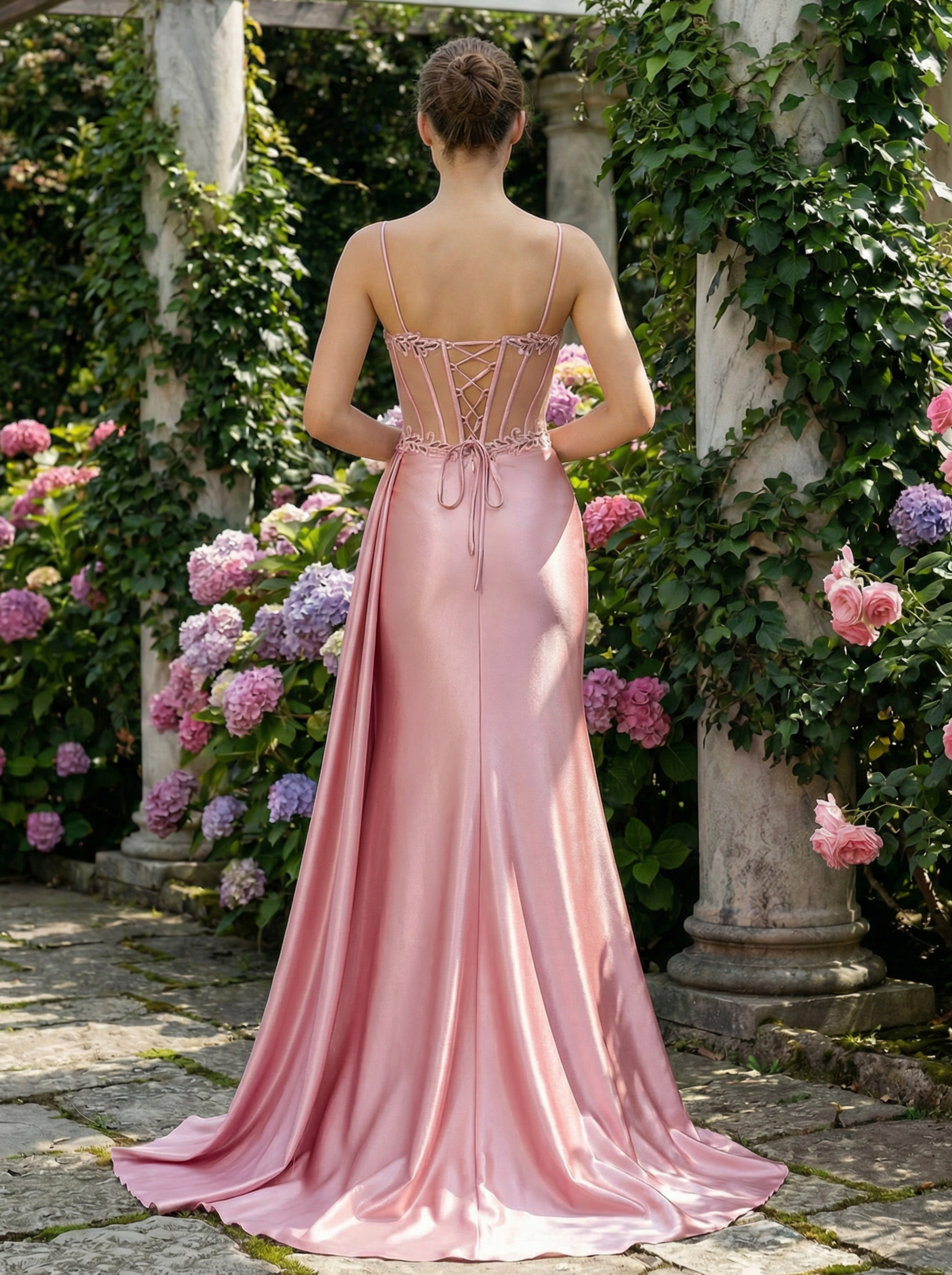 Adorable Short Sleeved Flower Beading Homecoming Dress