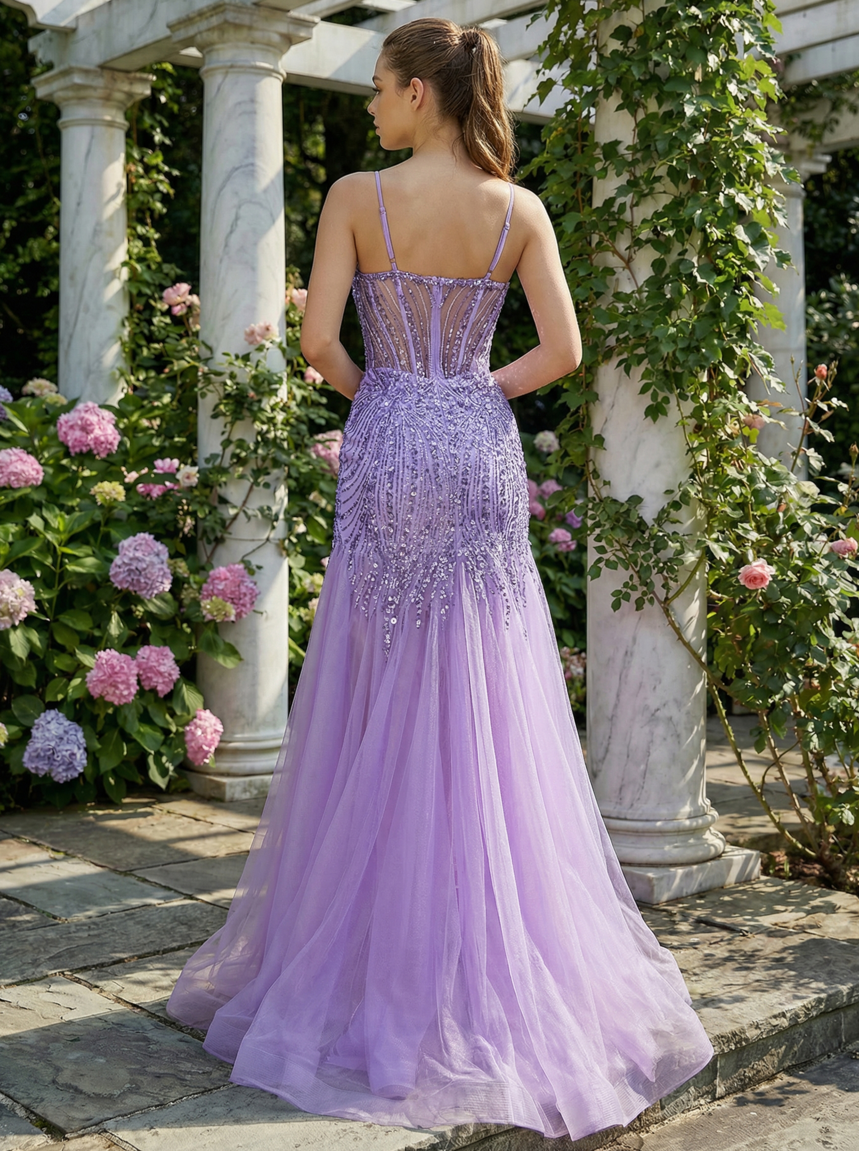 Beaded Sweetheart A line Evening Party Dress