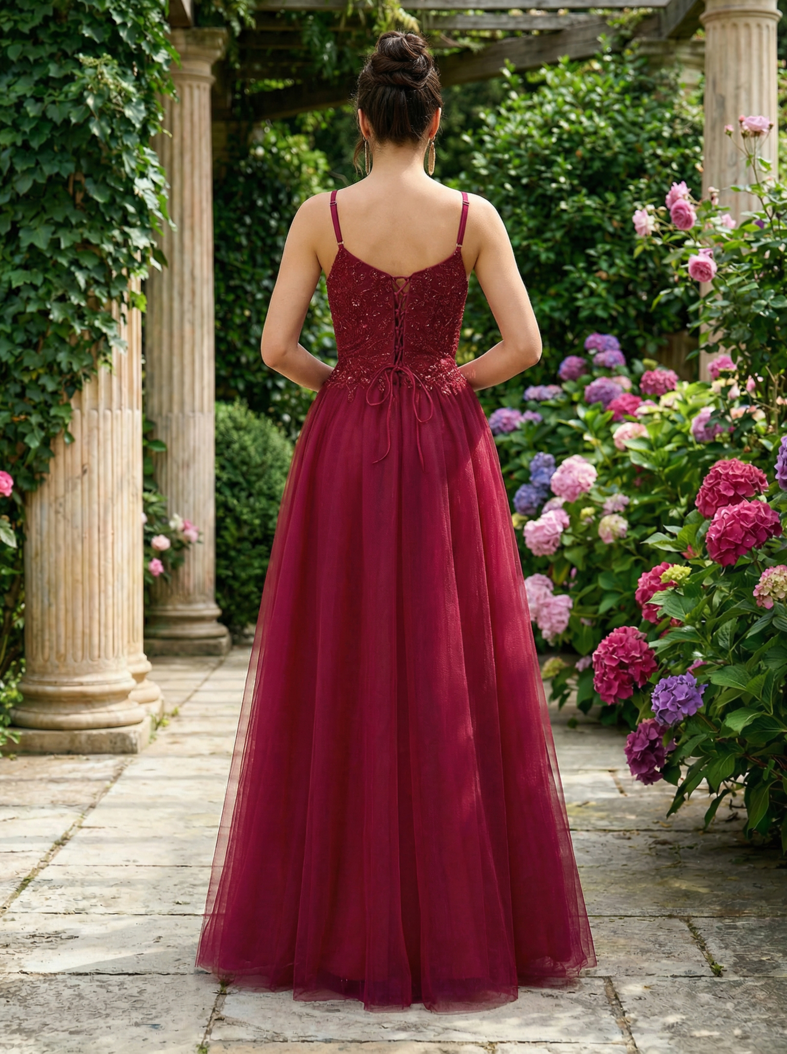 Beaded Deep V-Neck Party Dress Elegant Dress For Wedding Guest, Formal Evening