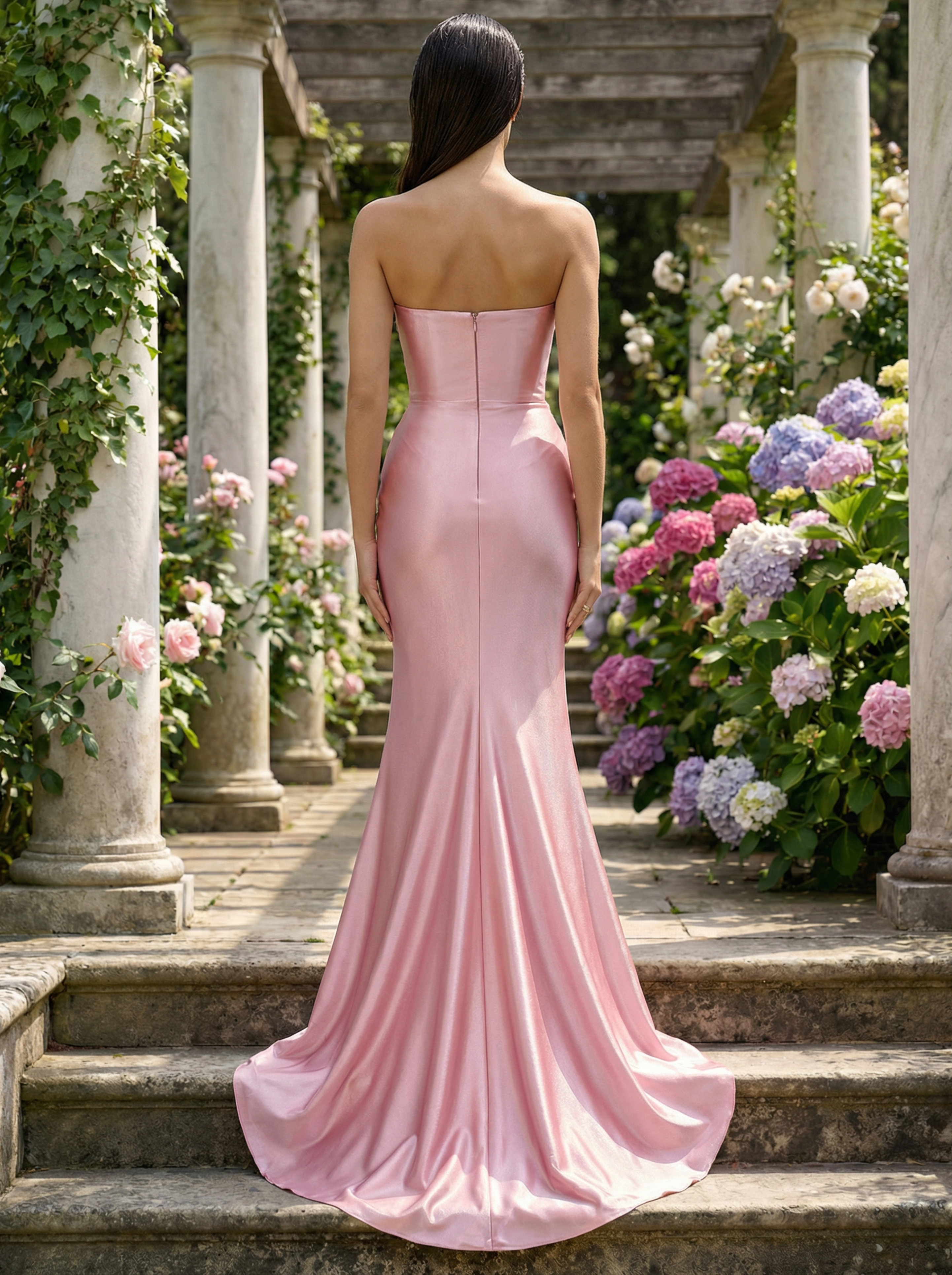 Beaded Flower Party Dress Prom Dresses