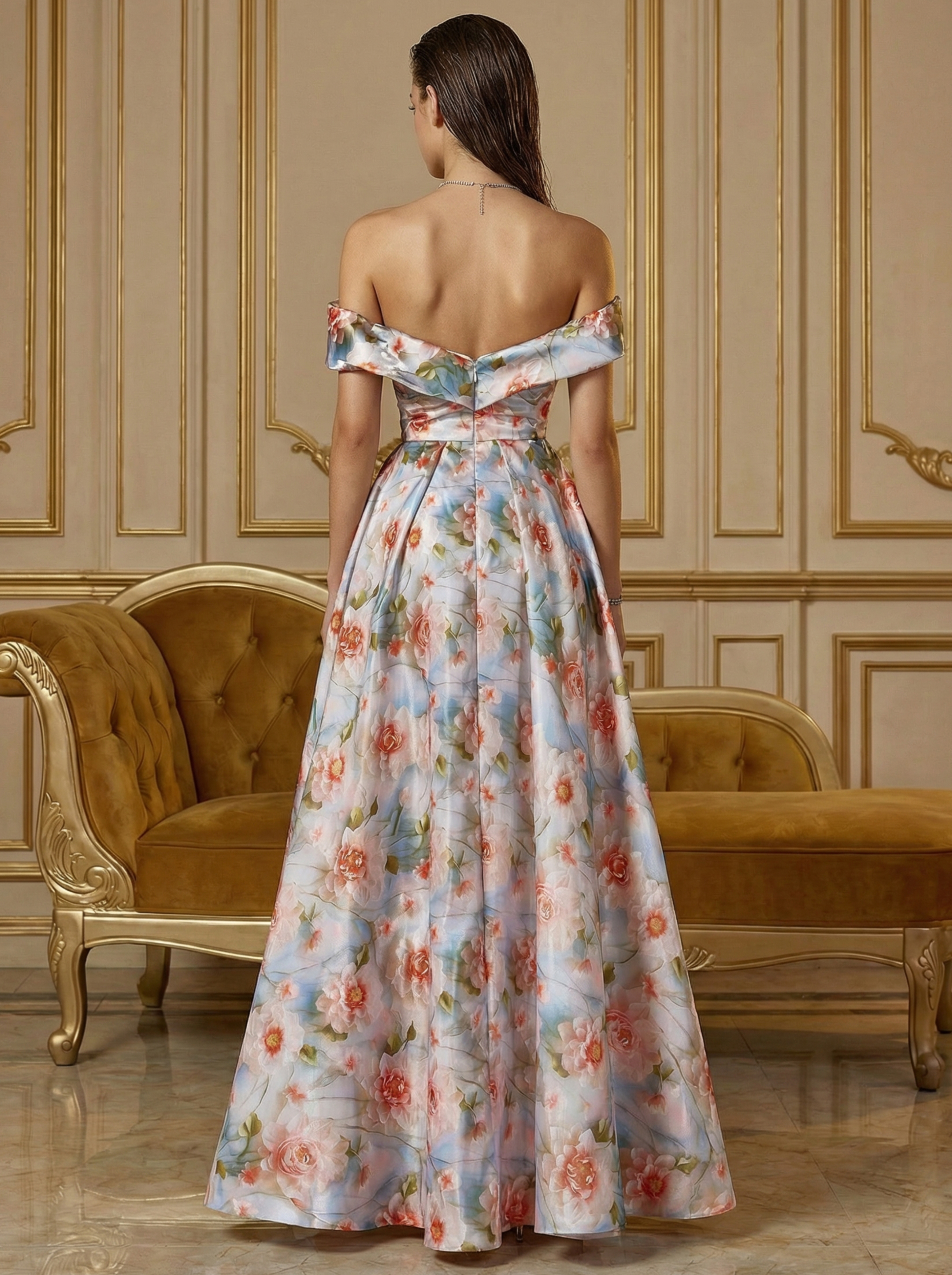 Modecrush Elegant Sequin Strapless Sweetheart Mermaid Prom Dress With 3D Rosette