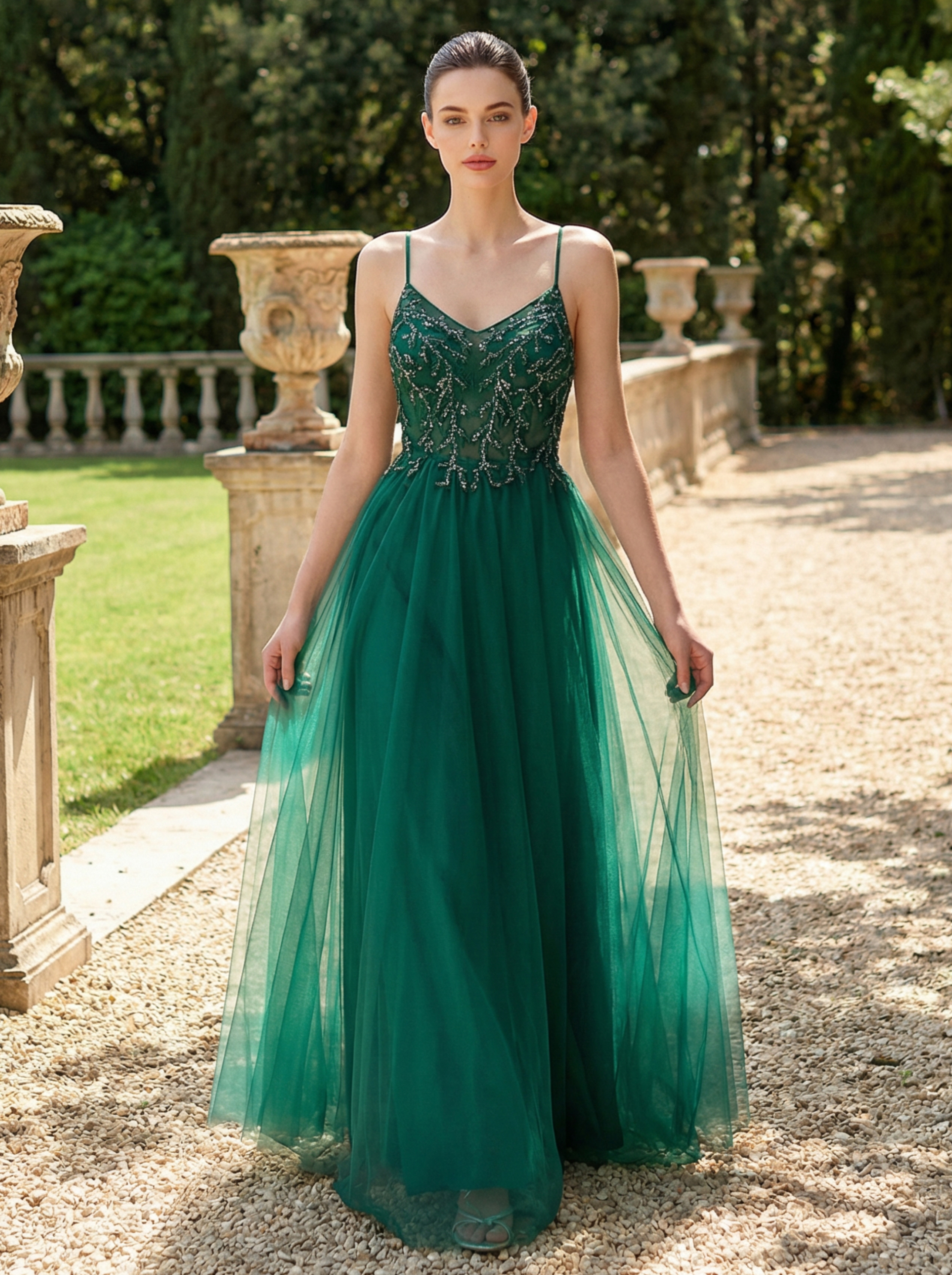 Elegant Lace Applique Mermaid Evening Dress with Sheer Long Sleeves