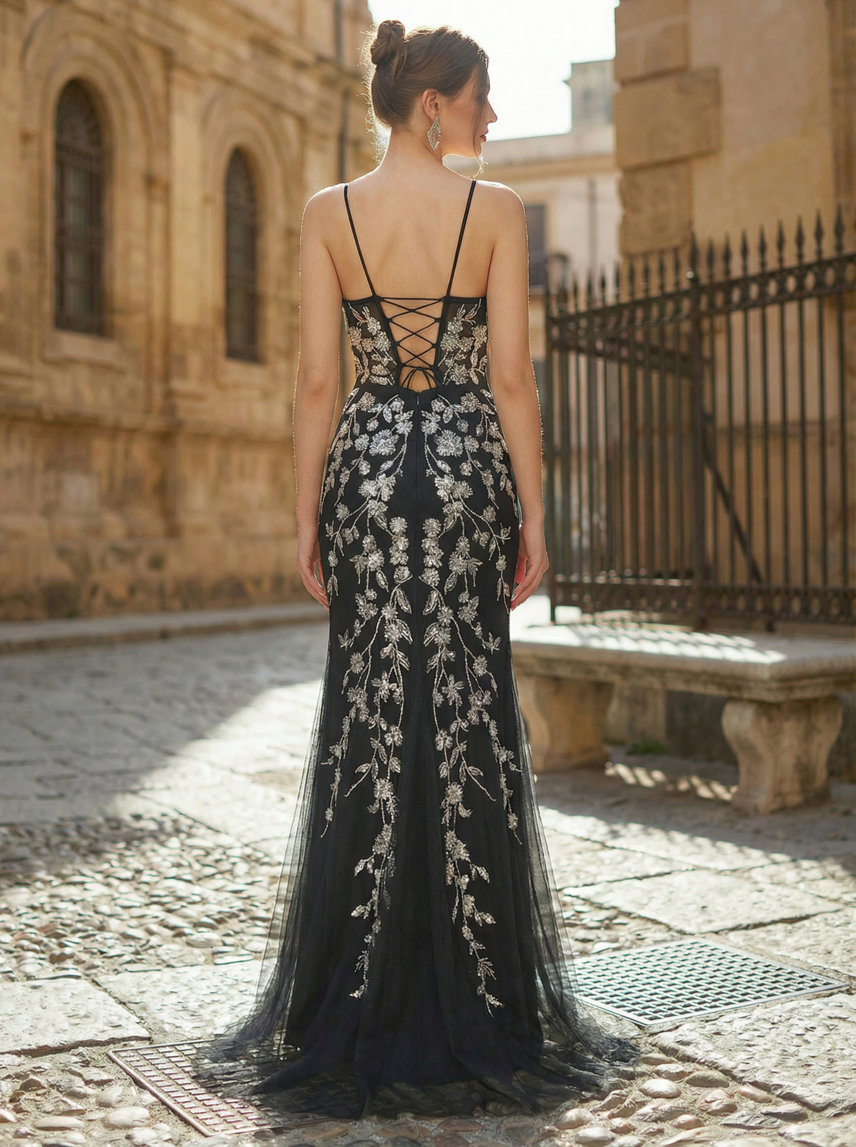 Elegant Black Mermaid Evening Gown