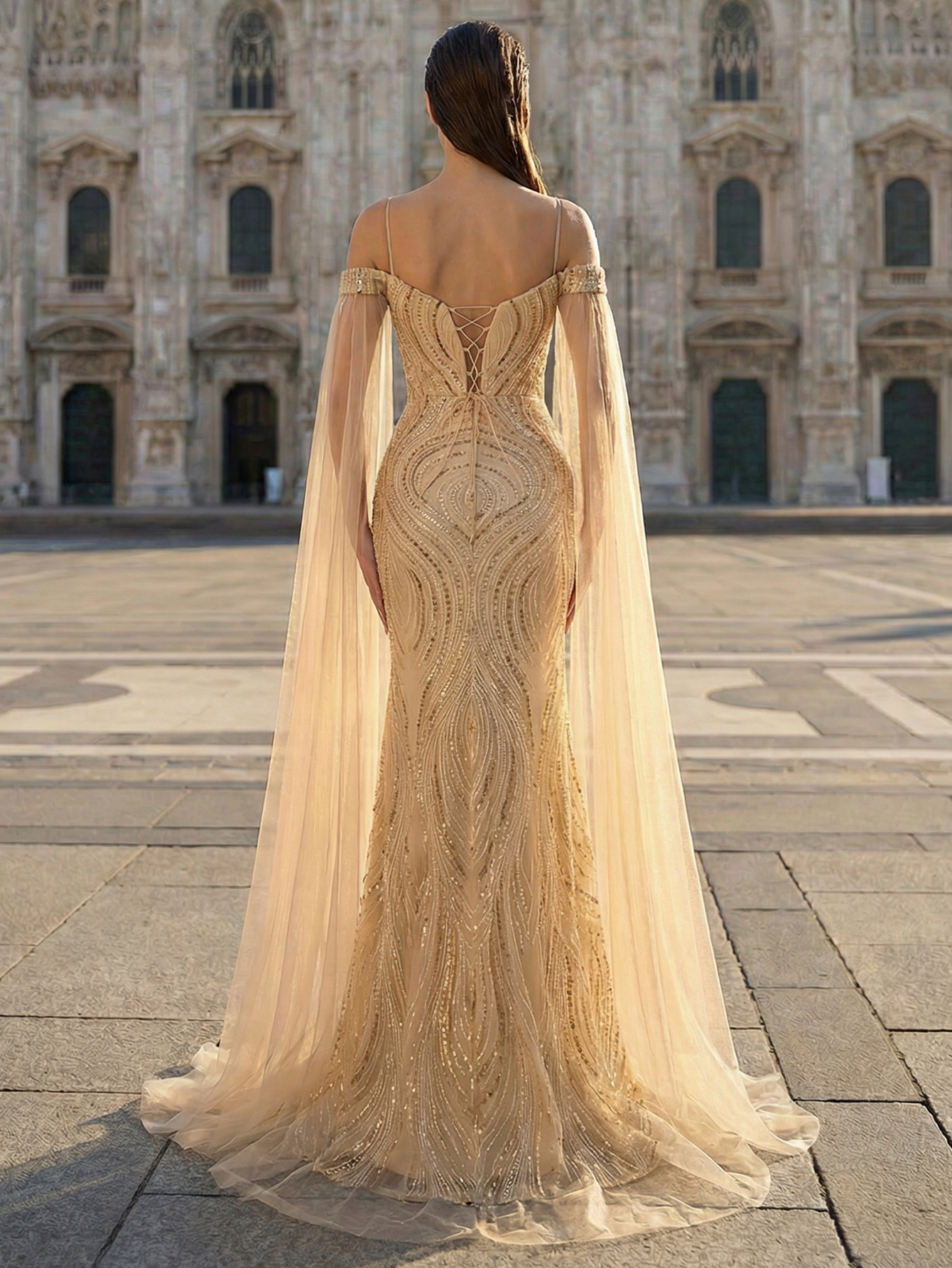 Luxury Elegant Off The Shoulder Tulle Beading Formal Evening Gown