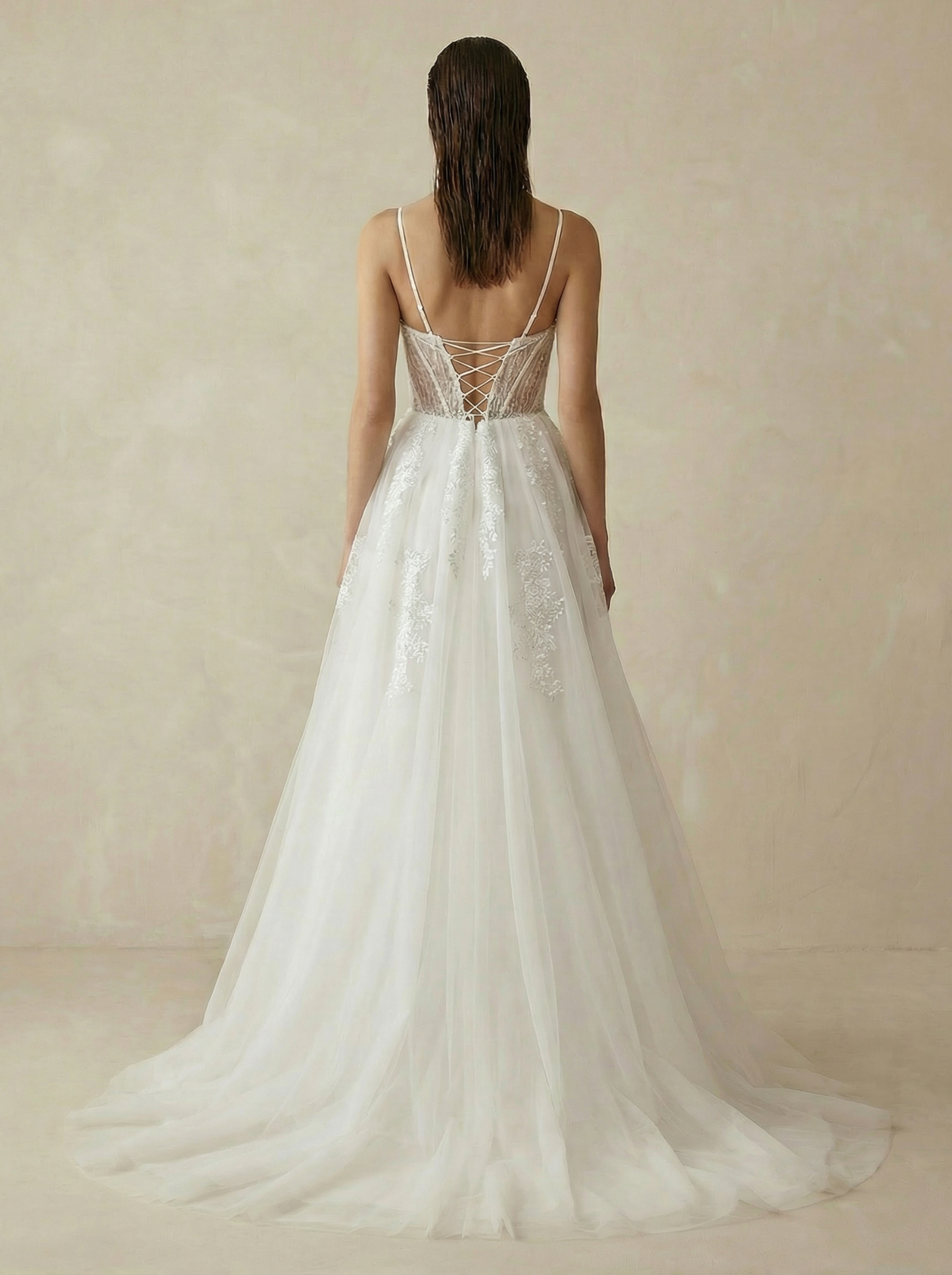 Shimmering Beaded Sweetheart Tulle A-Line Wedding Dress