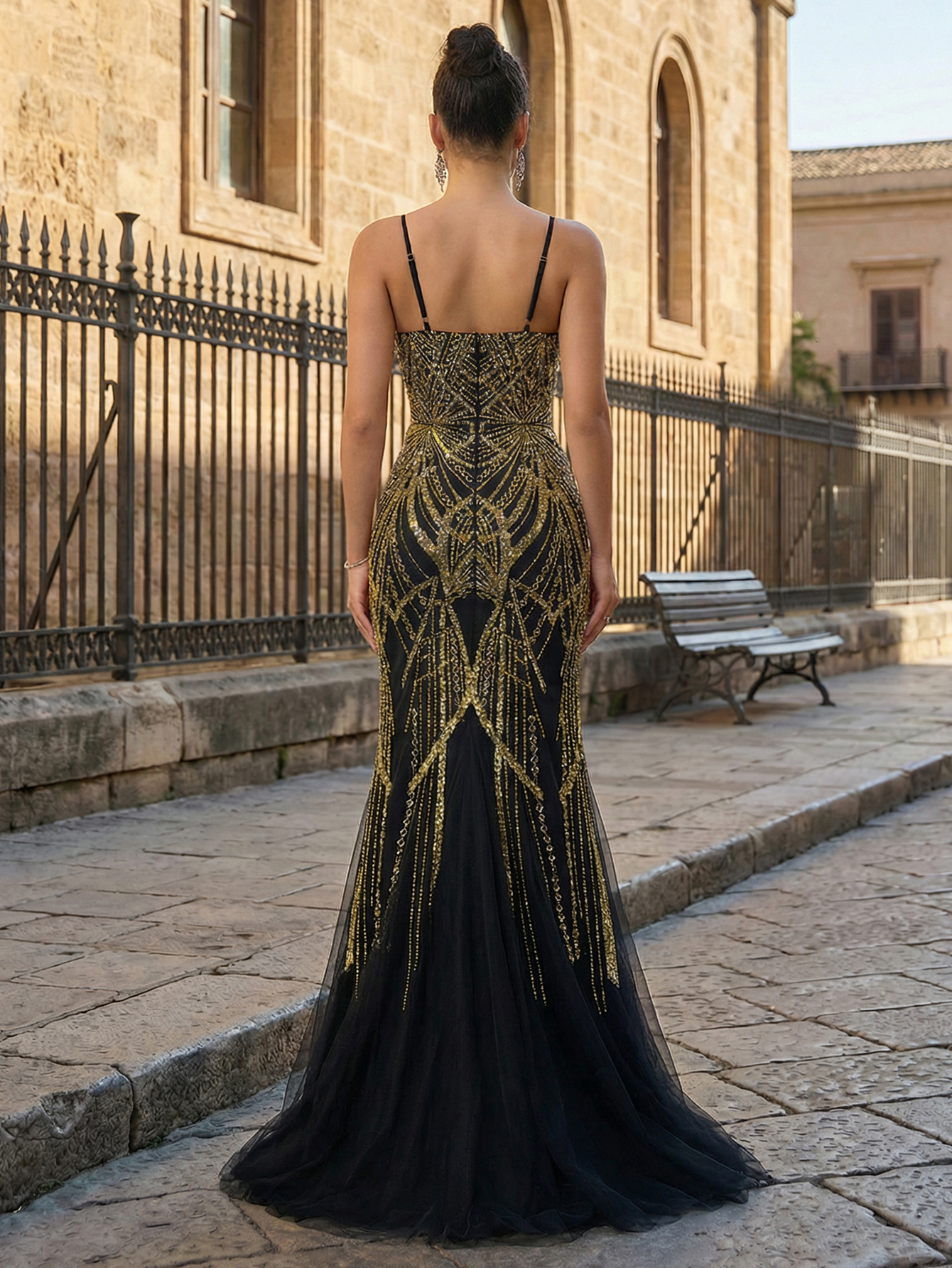 Mermaid Spaghetti Straps Sleeveless Long Prom Dress With Beading