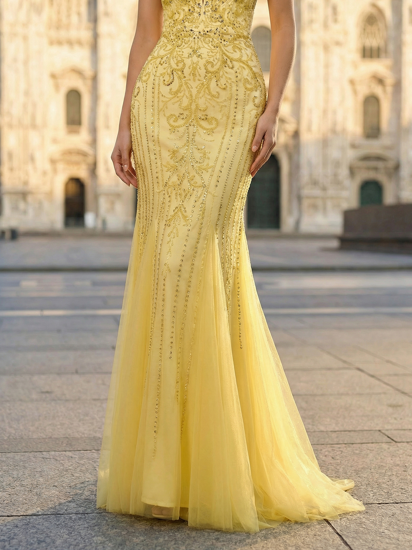 Mermaid Spaghetti Straps Sleeveless Long Prom Dress With Beading