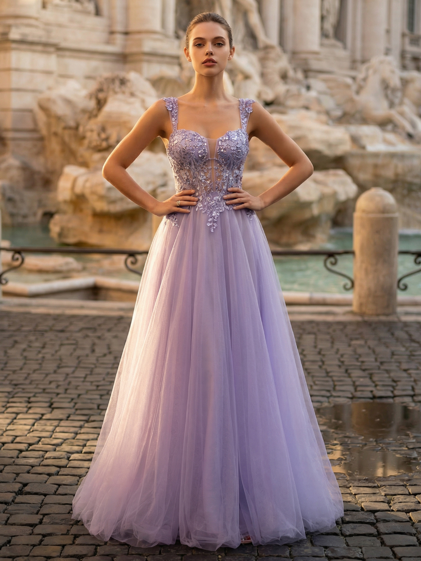 Mermaid Strapless Sleeveless Long Prom Dress With Appliqued