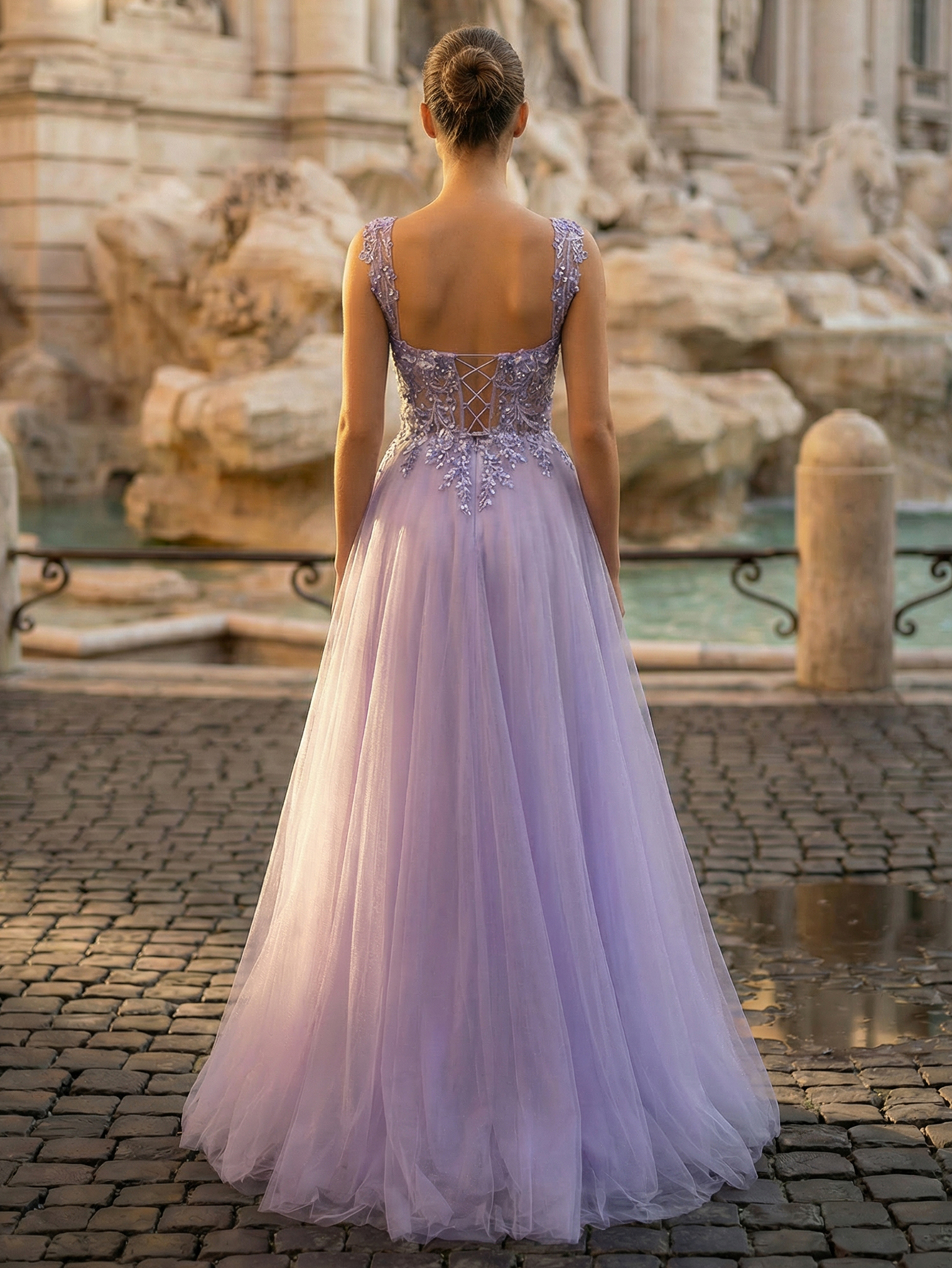 Mermaid Strapless Sleeveless Long Prom Dress With Appliqued