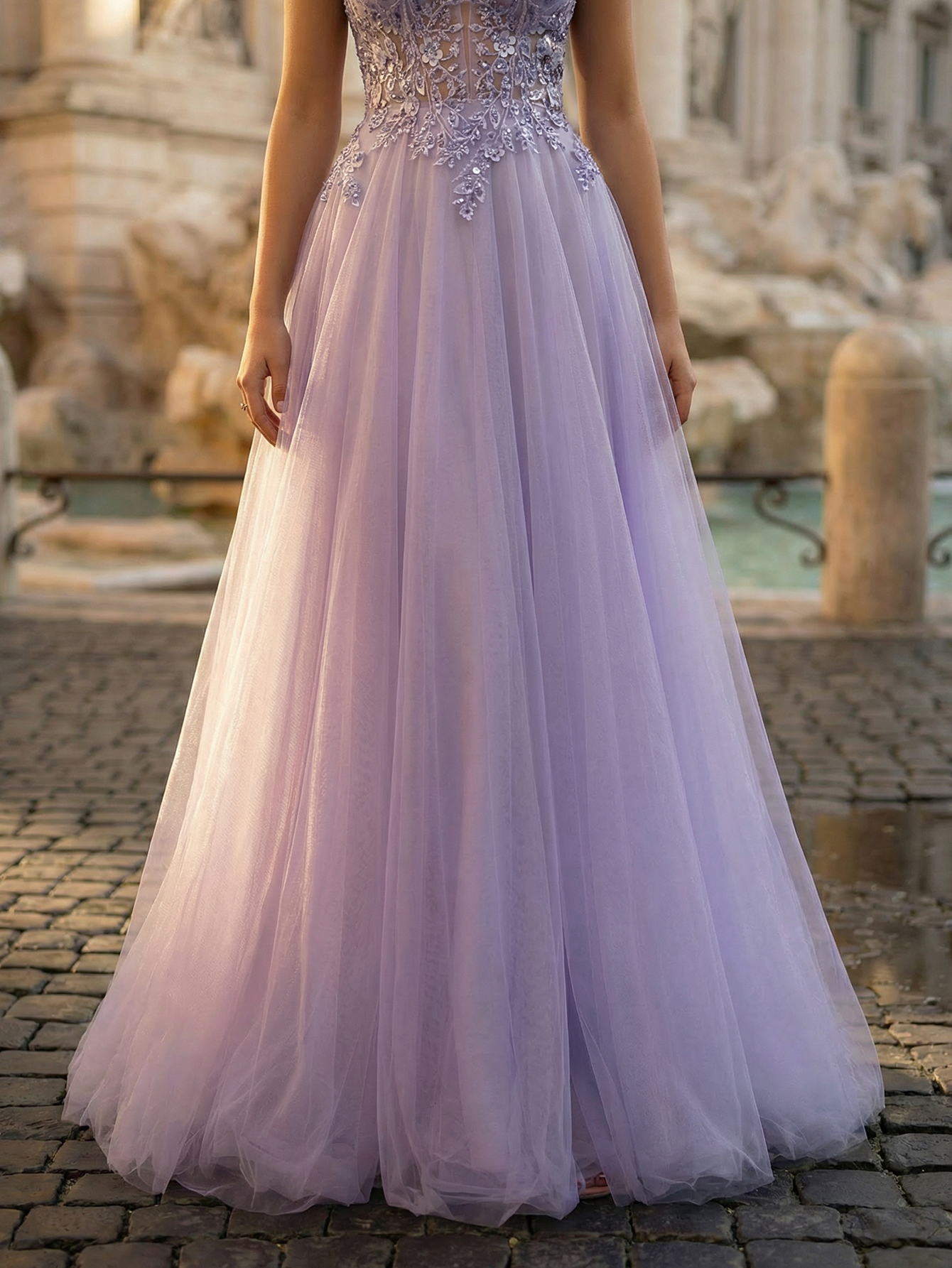 Mermaid Strapless Sleeveless Long Prom Dress With Appliqued