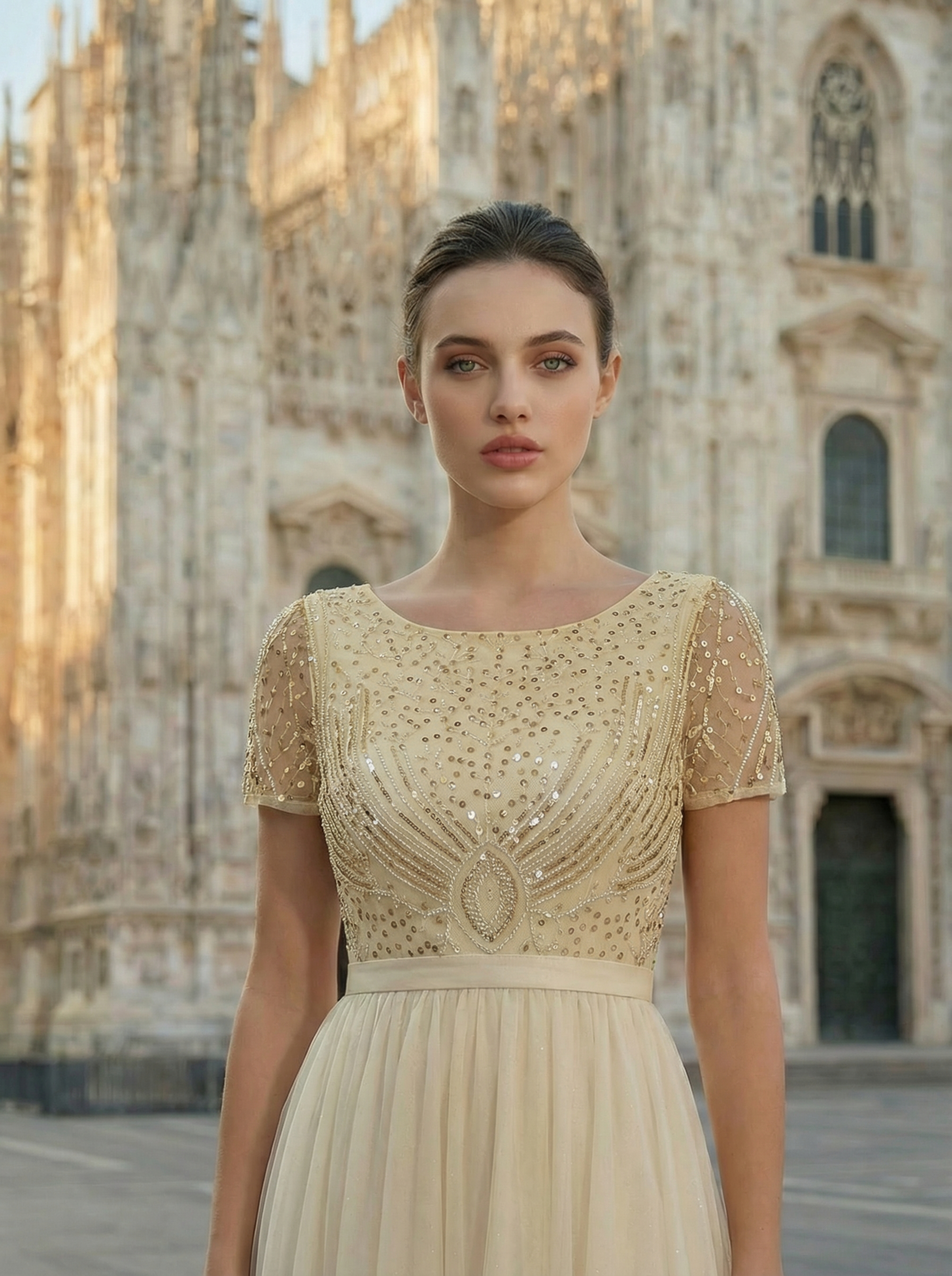 Charming A-line Pleated Long Evening Dresses With Beading