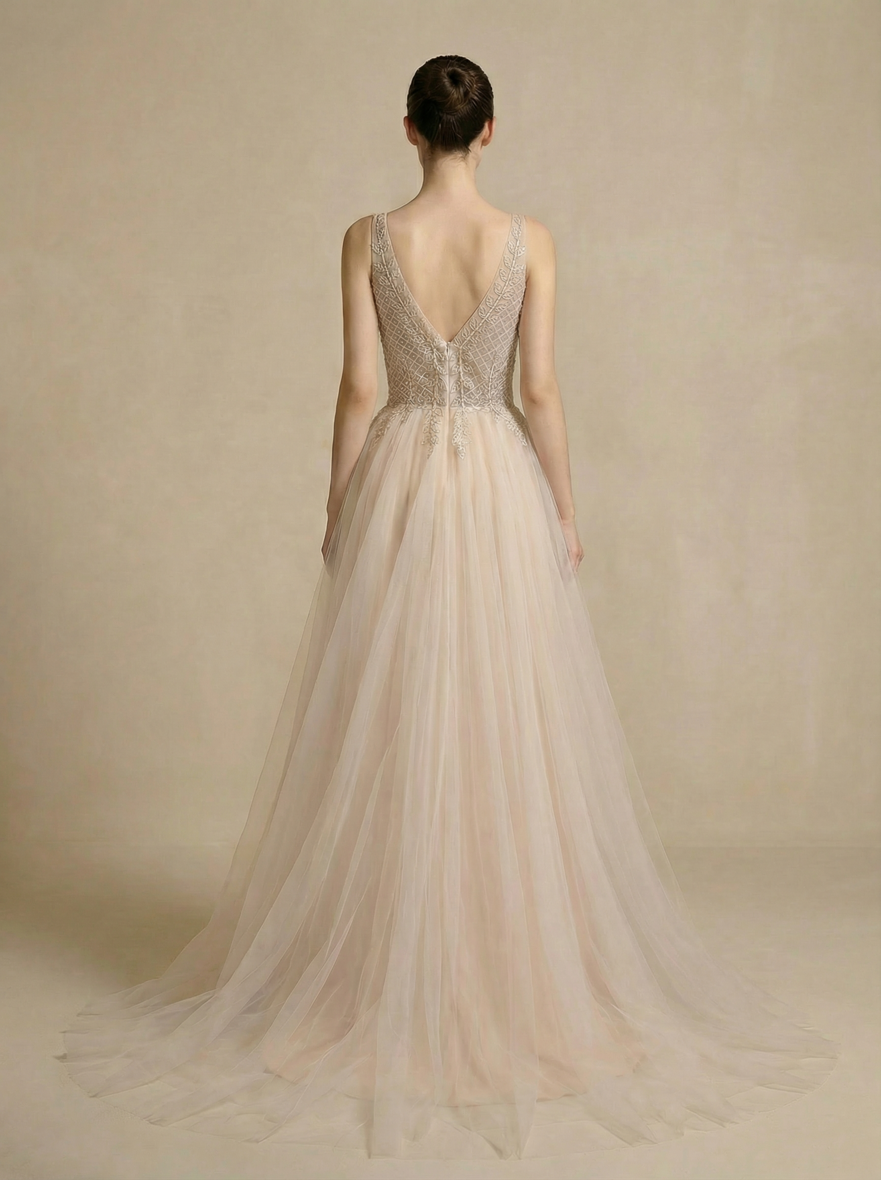 Flowy Chiffon A-Line Wedding Dress for Beach Weddings
