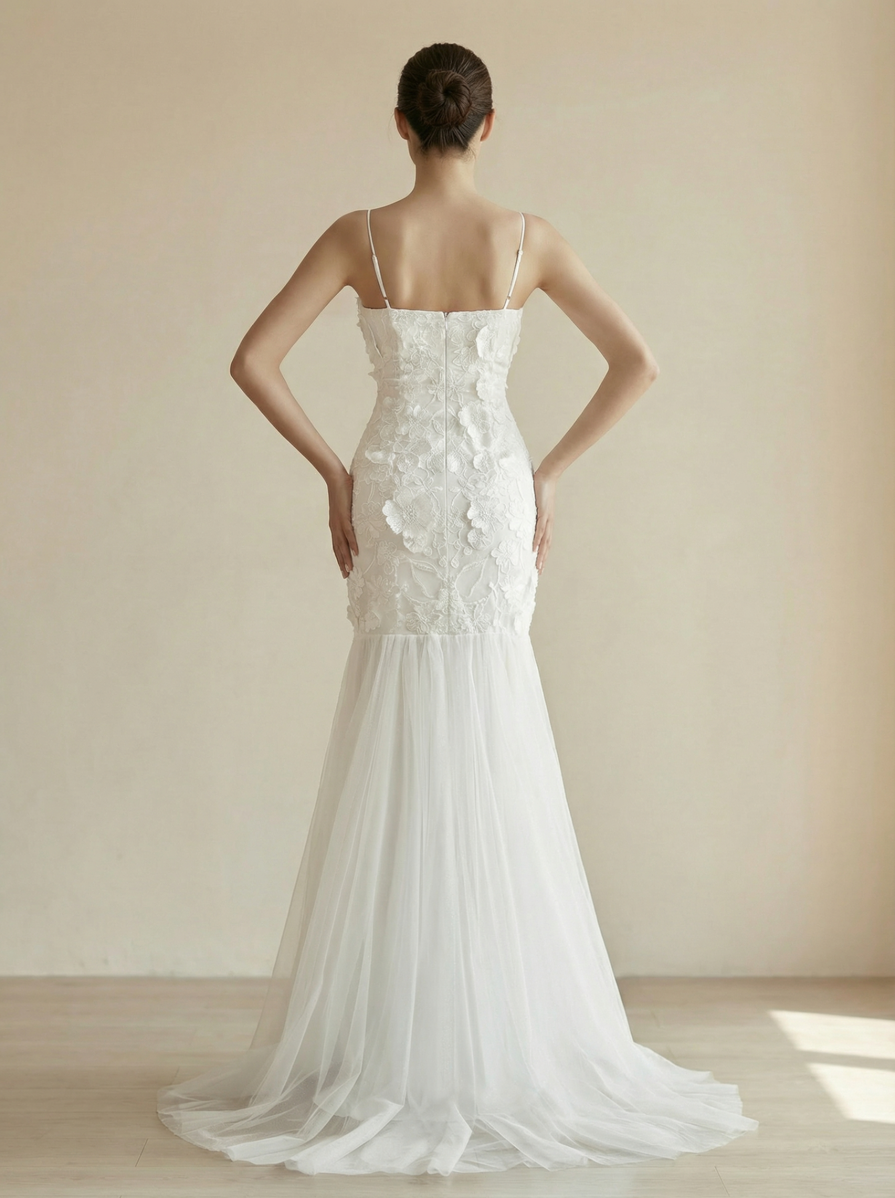Elegant Mermaid Wedding Dress with Sweep Train