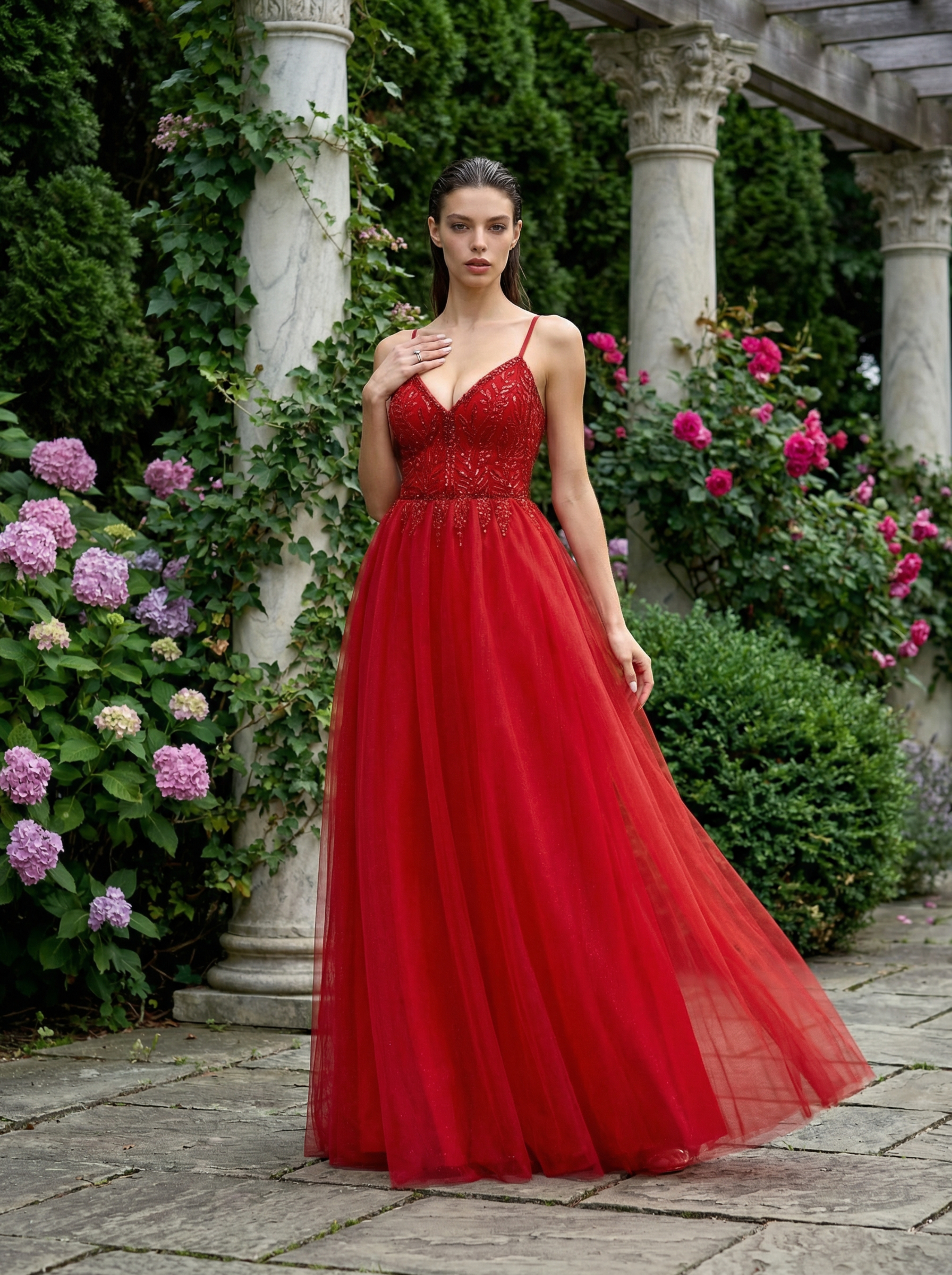 Modecrush Modest Spaghetti Strap Prom Dress