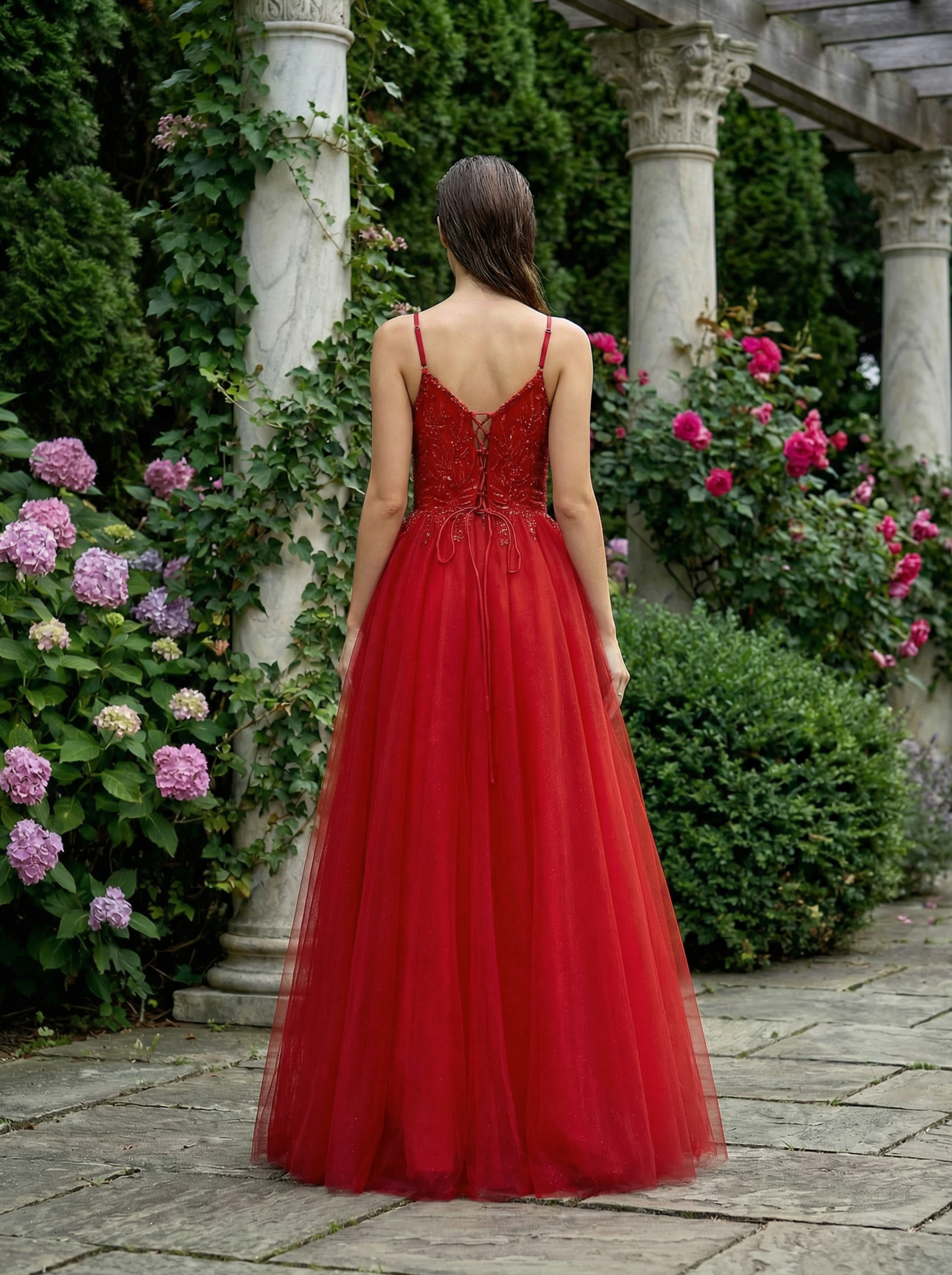 Modecrush Modest Spaghetti Strap Prom Dress