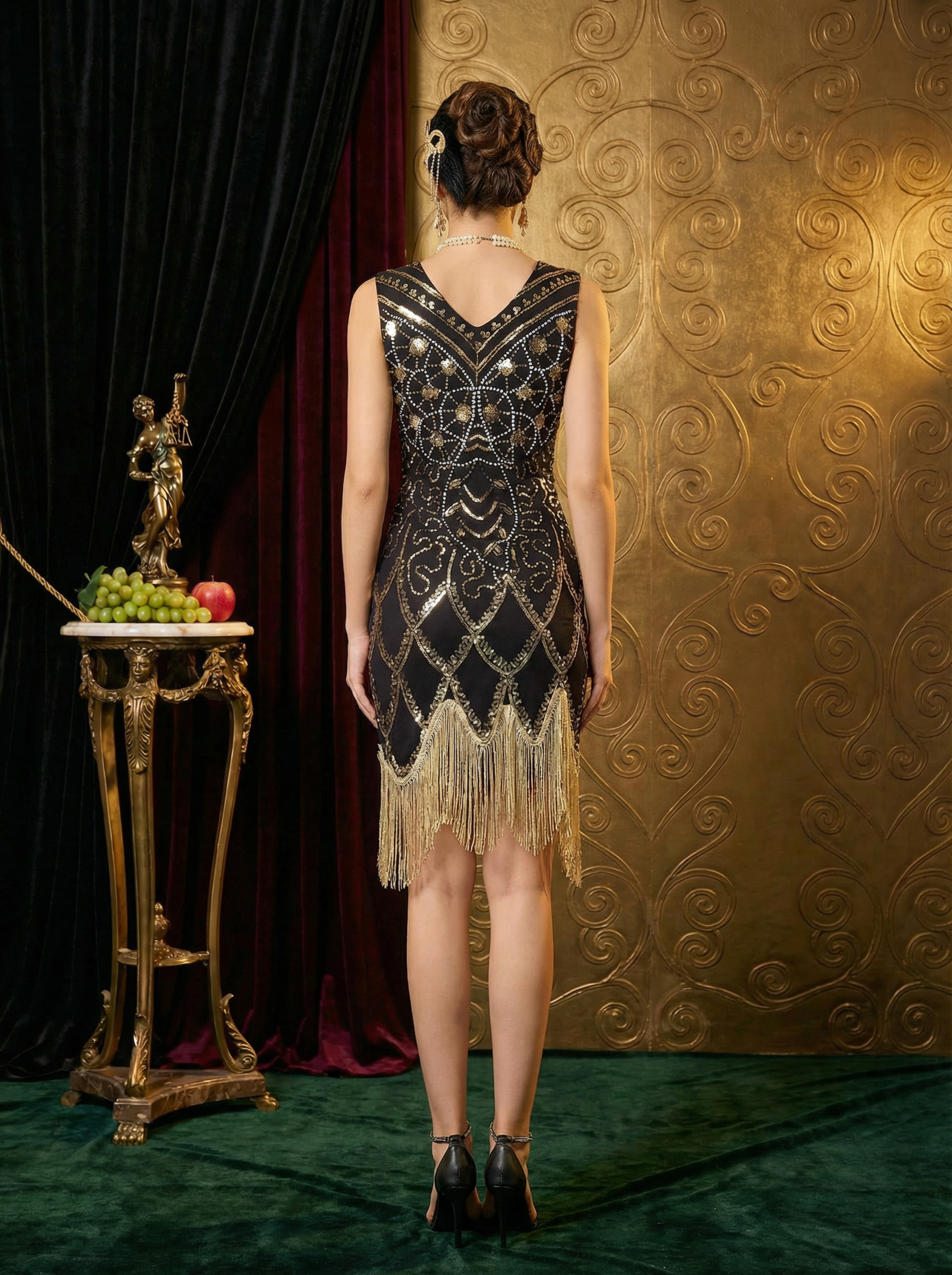Short 1920s Gatsby V Neck Party Dress