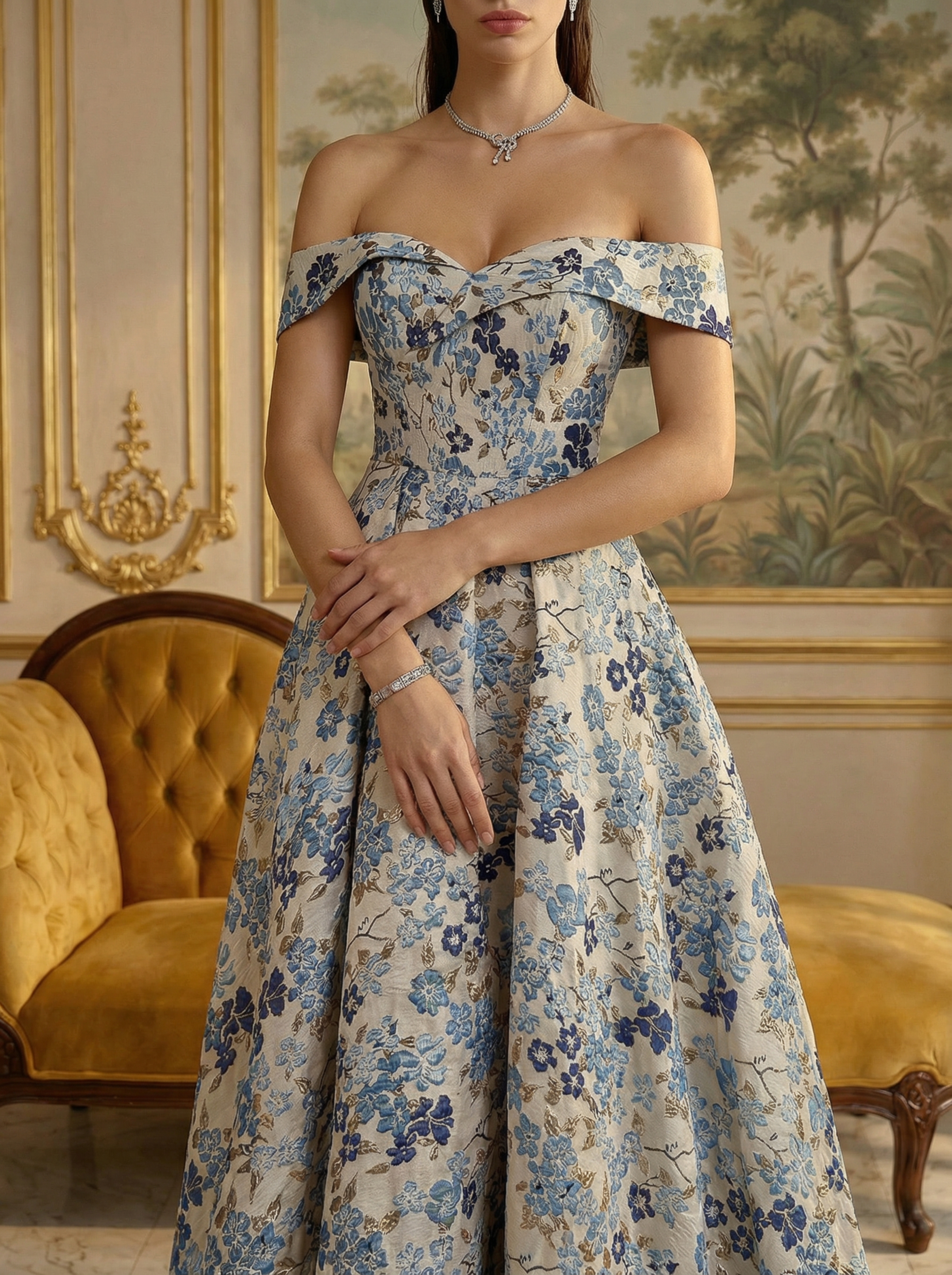 Simple One Shoulder Beaded Blue Satin Prom Dress