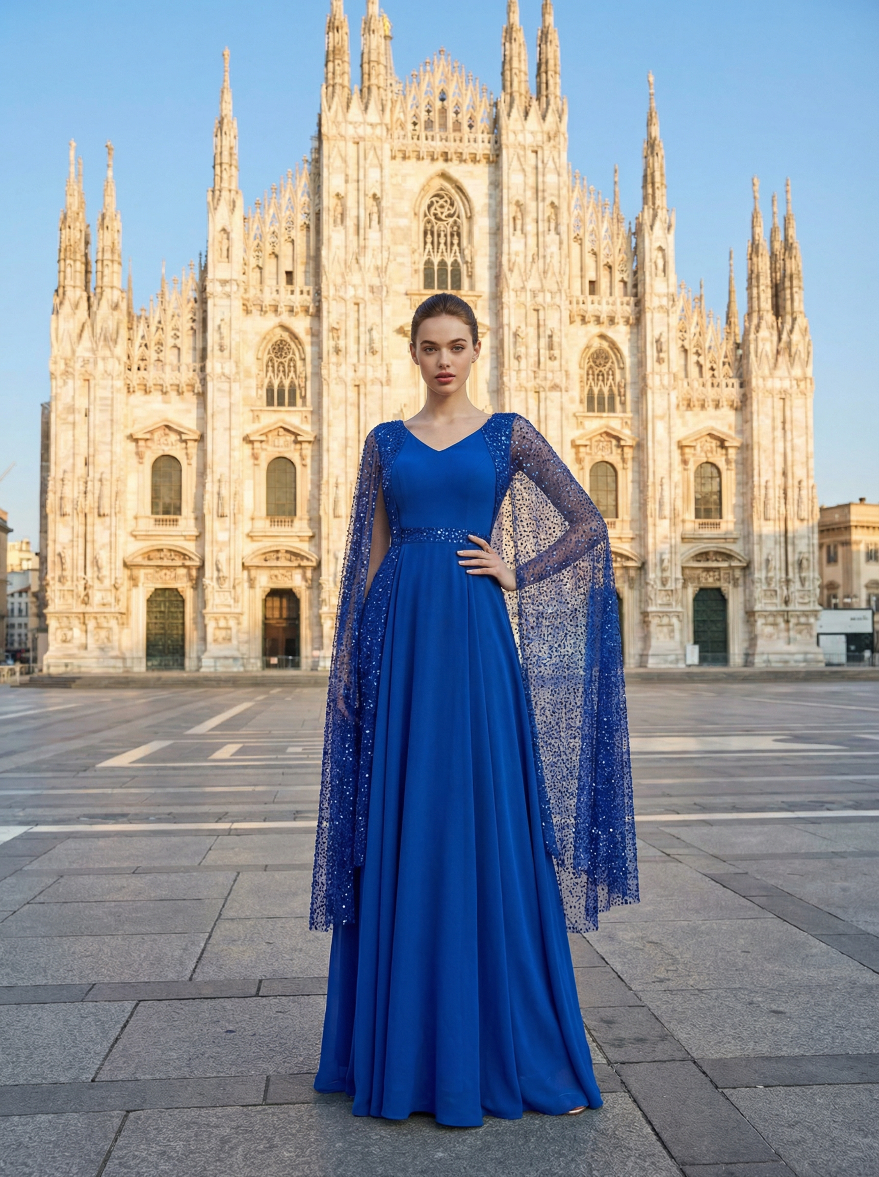 Stunning Royal Blue Beaded Sequin Mermaid Gown