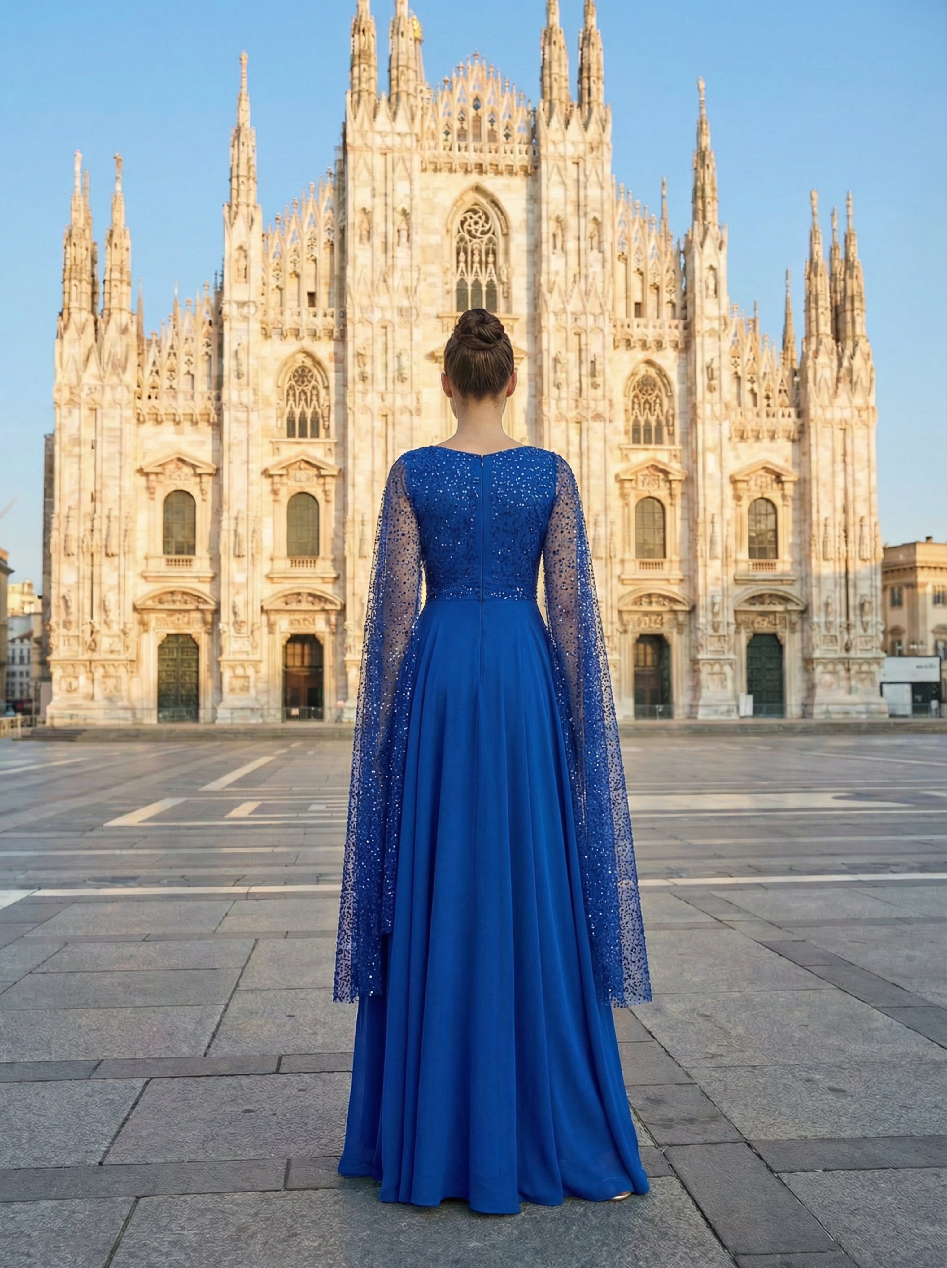 Stunning Royal Blue Beaded Sequin Mermaid Gown