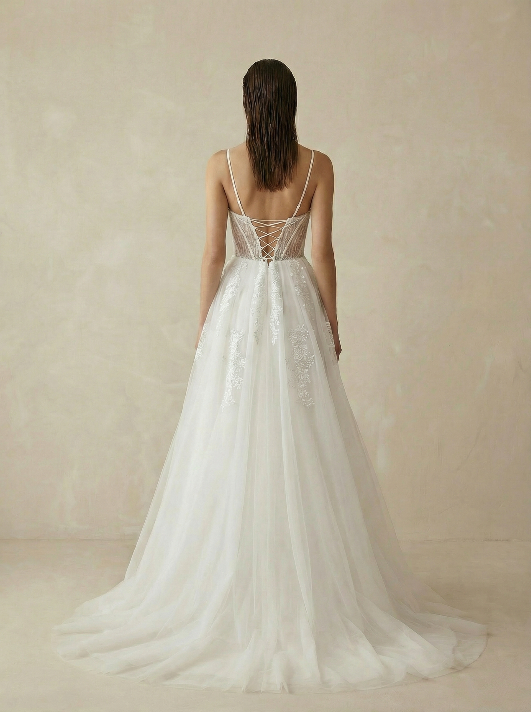 Sweetheart Spaghetti Strap Beaded Gown