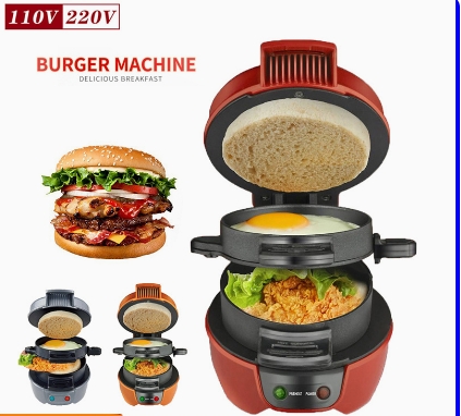 2024 New Multi-function Hamburger Machine Fried Egg Steak Machine Sandwich Breakfast Machine