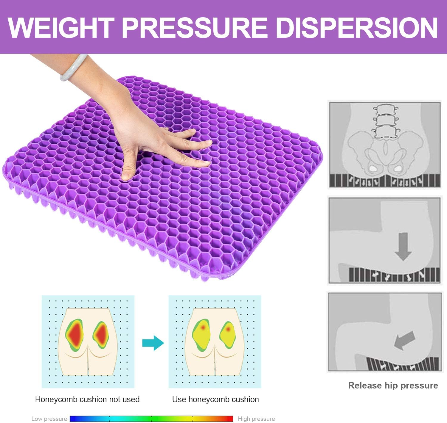 💺 Silicone Gel Seat Cushion  for Prolonged Sitting