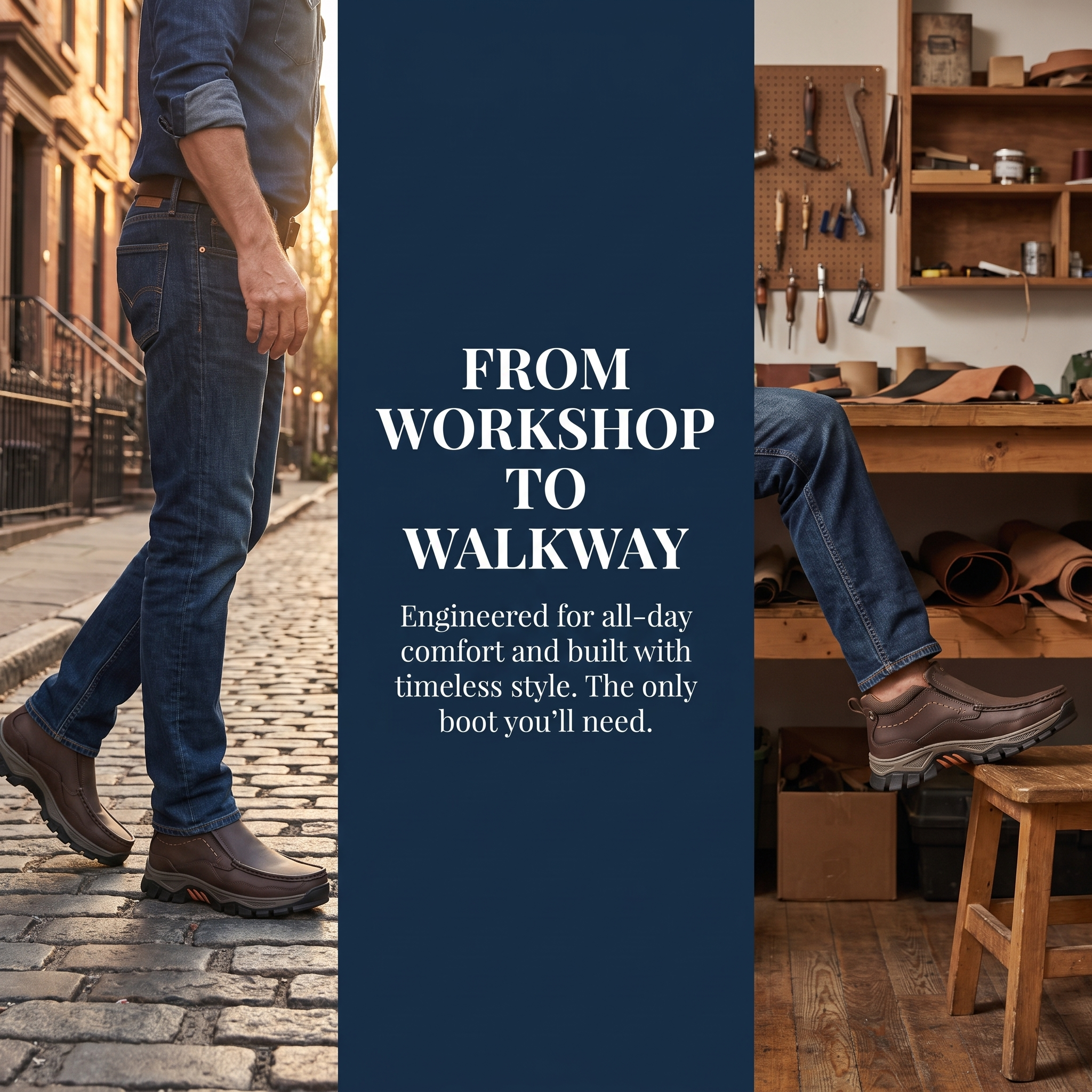 ⏰Last Day! 50% OFF 🔥TEORLAND®Men's Handmade Genuine Leather Orthopedic Comfortable Walking Boots