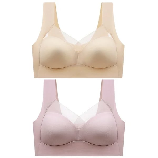 🔥Last Day Buy 1 Get 2 Free(Add 3 To The Cart)🔥-🔥Seamless Wireless Bras for Women Mesh Comfortable Padded Back Smoothing Bra