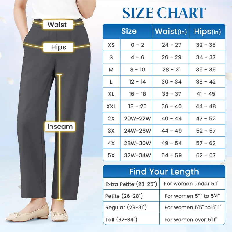 DaisyStretch - High Rise Ice Silk Stretch Pull-on Pants