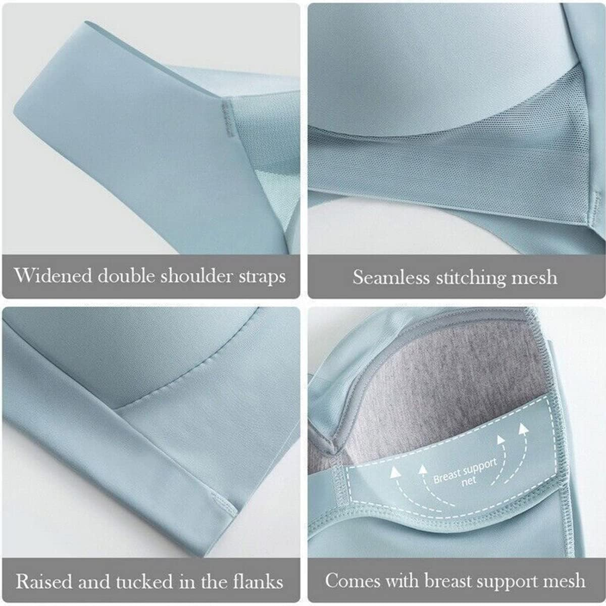 🔥Last Day Buy 1 Get 2 Free(Add 3 To The Cart)🔥-🔥Seamless Wireless Bras for Women Mesh Comfortable Padded Back Smoothing Bra