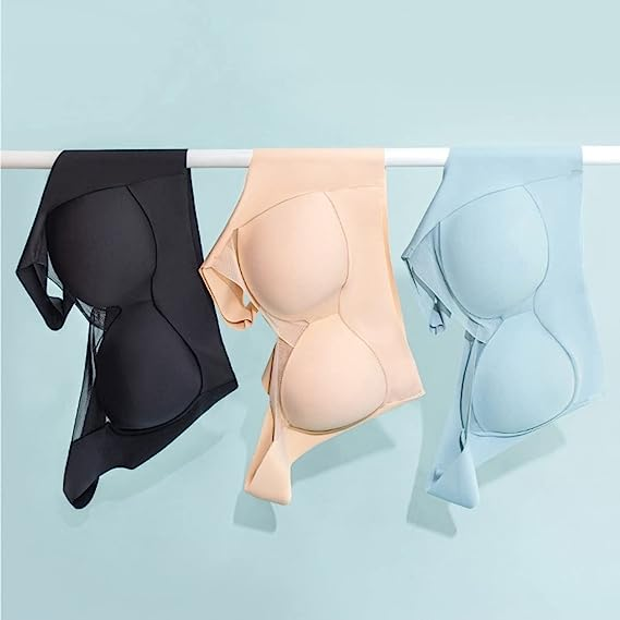 🔥Last Day Buy 1 Get 2 Free(Add 3 To The Cart)🔥-🔥Seamless Wireless Bras for Women Mesh Comfortable Padded Back Smoothing Bra