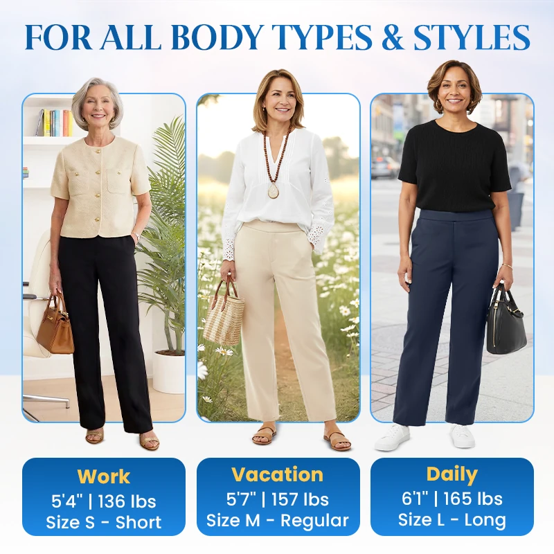 DaisyStretch - High Rise Ice Silk Stretch Pull-on Pants