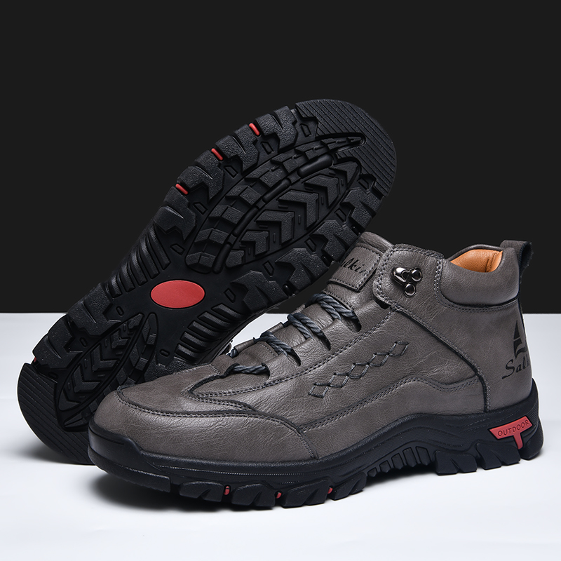 TEORLAND: Men’s Waterproof Outdoor Work Shoes with Anti-Collision Toe, Goodyear Welt, and Stain-Resistant Leather