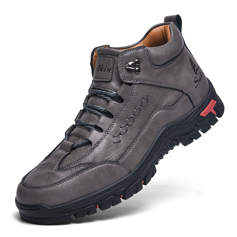 TEORLAND: Men’s Waterproof Outdoor Work Shoes with Anti-Collision Toe, Goodyear Welt, and Stain-Resistant Leather