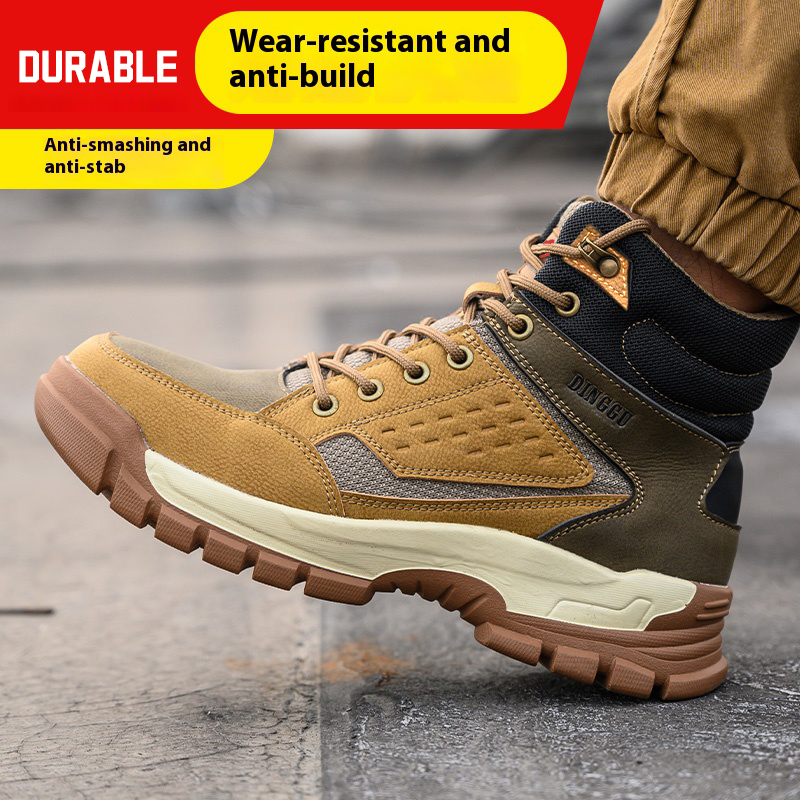 ForgeShield: Steel Toe Outdoor Work Boots – Tough Leather, Kevlar Protection, Built for Impact