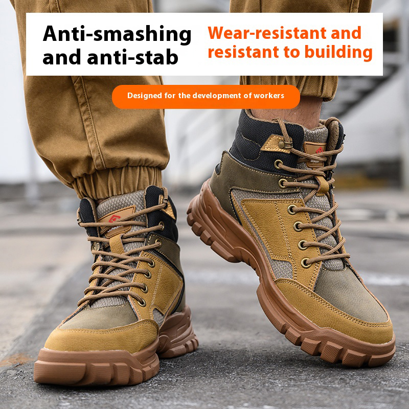 ForgeShield: Steel Toe Outdoor Work Boots – Tough Leather, Kevlar Protection, Built for Impact