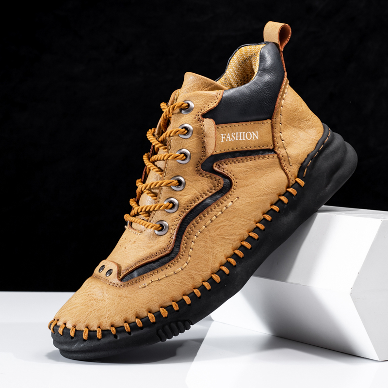 Men's Orthopedic Safety Work Shoes - Safety Toe ; Welding / cutting sparks proof ; Ankle Protection ;  Waterproof ; Shock Absorption ; Non-Slip ; Durable for 5 years