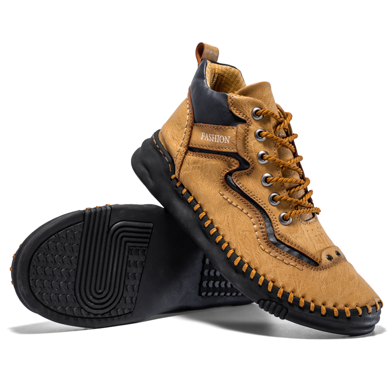 Men's Orthopedic Safety Work Shoes - Safety Toe ; Welding / cutting sparks proof ; Ankle Protection ;  Waterproof ; Shock Absorption ; Non-Slip ; Durable for 5 years