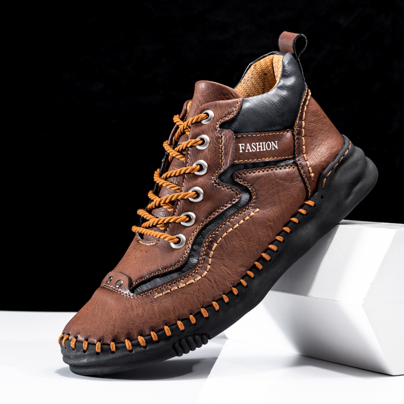 Men's Orthopedic Safety Work Shoes - Safety Toe ; Welding / cutting sparks proof ; Ankle Protection ;  Waterproof ; Shock Absorption ; Non-Slip ; Durable for 5 years