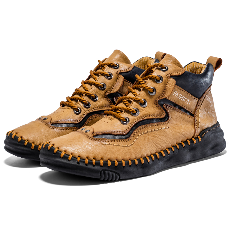 Men's Orthopedic Safety Work Shoes - Safety Toe ; Welding / cutting sparks proof ; Ankle Protection ;  Waterproof ; Shock Absorption ; Non-Slip ; Durable for 5 years
