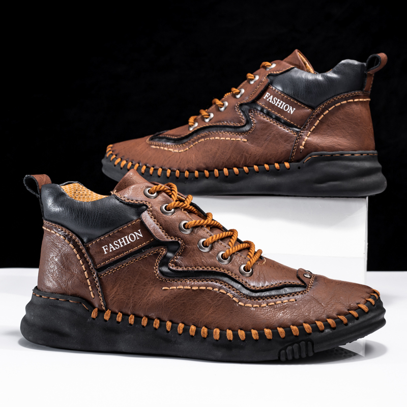 Men's Orthopedic Safety Work Shoes - Safety Toe ; Welding / cutting sparks proof ; Ankle Protection ;  Waterproof ; Shock Absorption ; Non-Slip ; Durable for 5 years