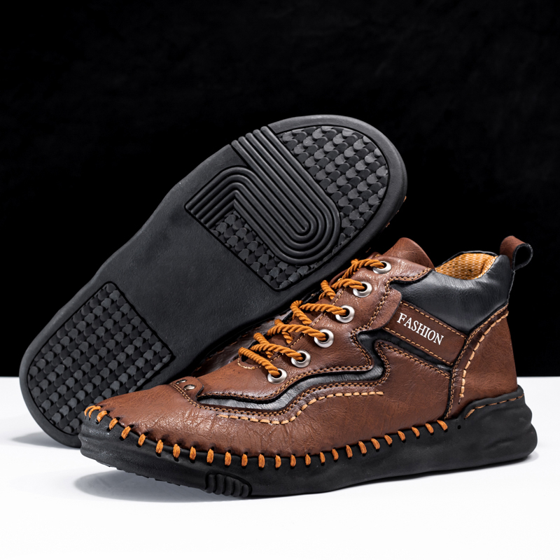 Men's Orthopedic Safety Work Shoes - Safety Toe ; Welding / cutting sparks proof ; Ankle Protection ;  Waterproof ; Shock Absorption ; Non-Slip ; Durable for 5 years