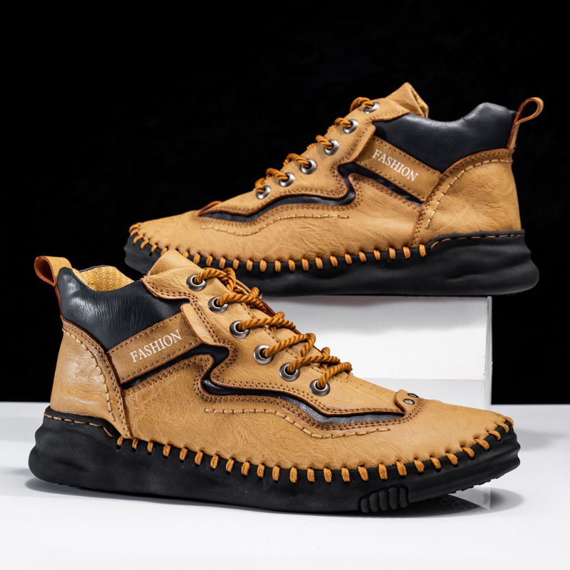 Men's Orthopedic Safety Work Shoes - Safety Toe ; Welding / cutting sparks proof ; Ankle Protection ;  Waterproof ; Shock Absorption ; Non-Slip ; Durable for 5 years