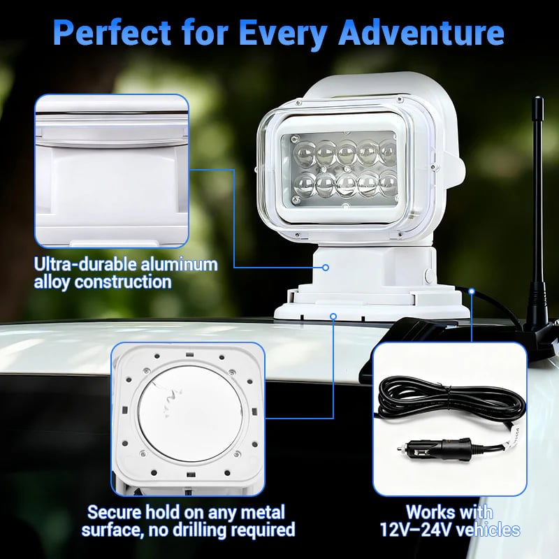 Remote Control Spotlight for Truck High-Intensity Spot Beam LED Light
