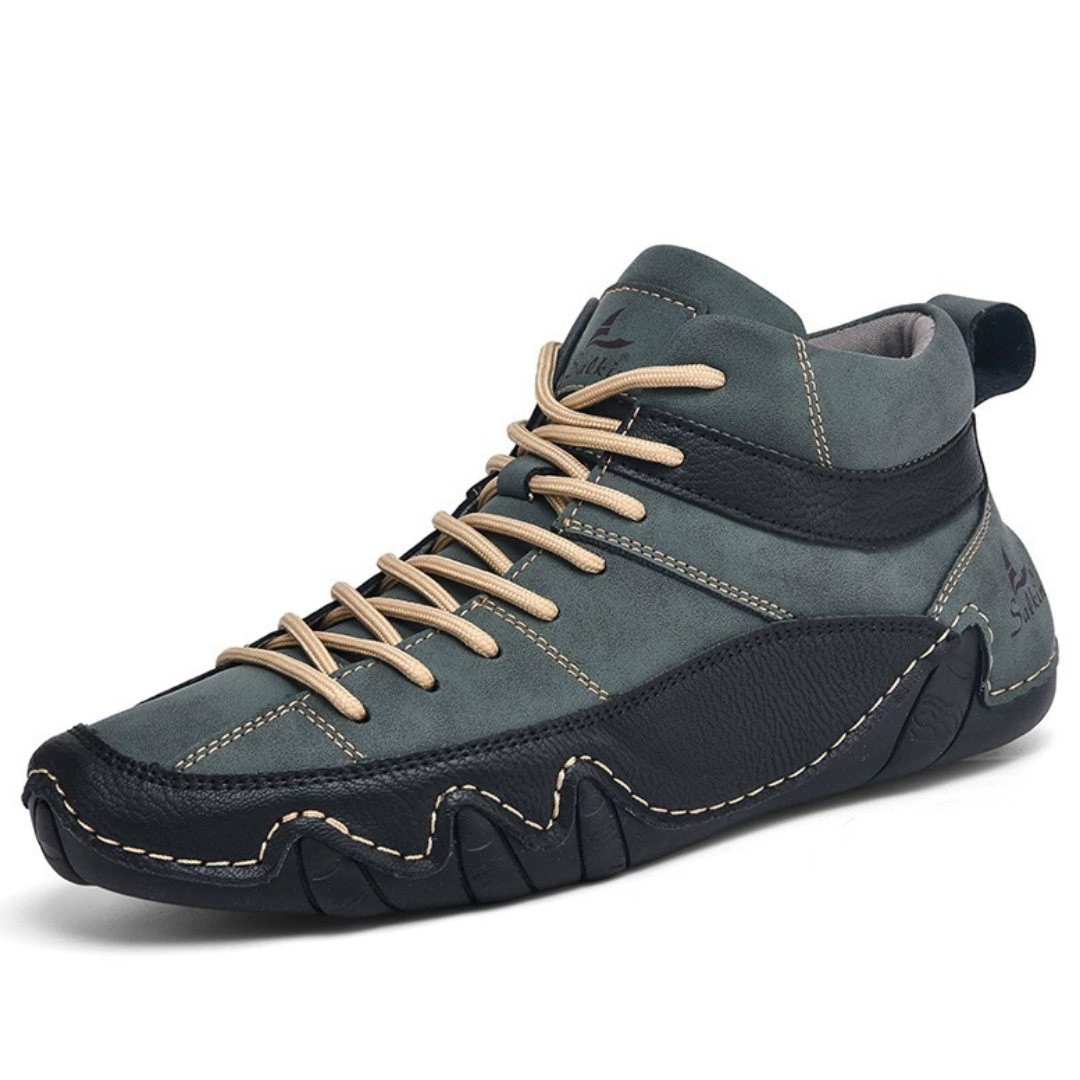 GRW Men Orthopedic Barefoot Boots Water-resistant Suede Leather Winter Ankle Non-slip Walking