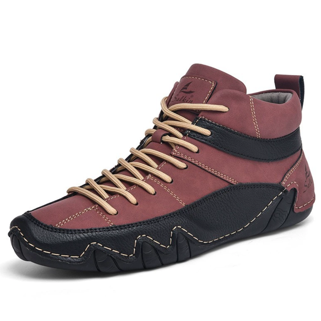 GRW Men Orthopedic Barefoot Boots Water-resistant Suede Leather Winter Ankle Non-slip Walking