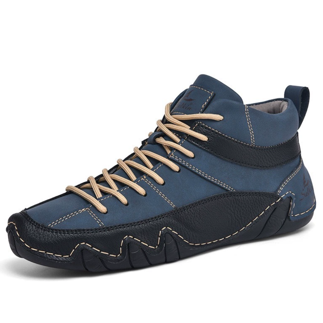 GRW Men Orthopedic Barefoot Boots Water-resistant Suede Leather Winter Ankle Non-slip Walking